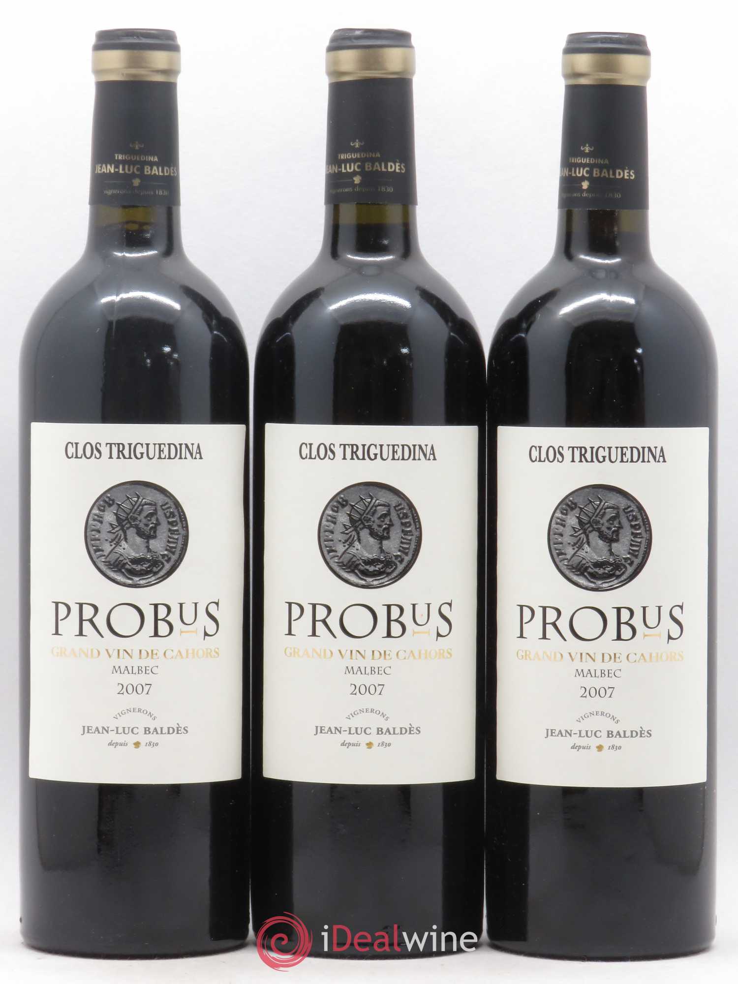 Cahors Clos Triguedina  Probus Jean-Luc Baldès 2007 - Lot of 6 bottles - 2