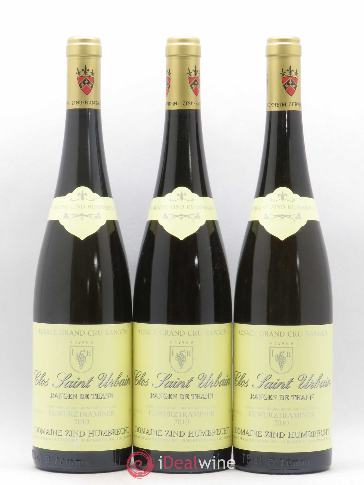 Alsace Gewurztraminer Grand Cru Rangen de Thann Clos Saint Urbain Zind-Humbrecht (Domaine) 2010 - Lot de 3 bouteilles - 0