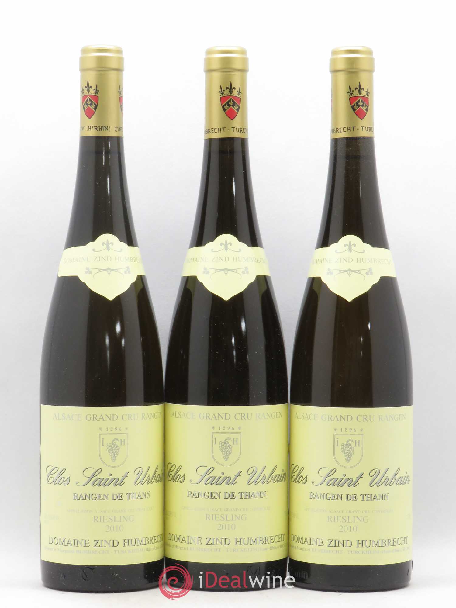 Alsace Riesling Grand Cru Rangen de Thann Clos Saint Urbain Zind-Humbrecht (Domaine) 2010 - Lot de 3 bouteilles - 0