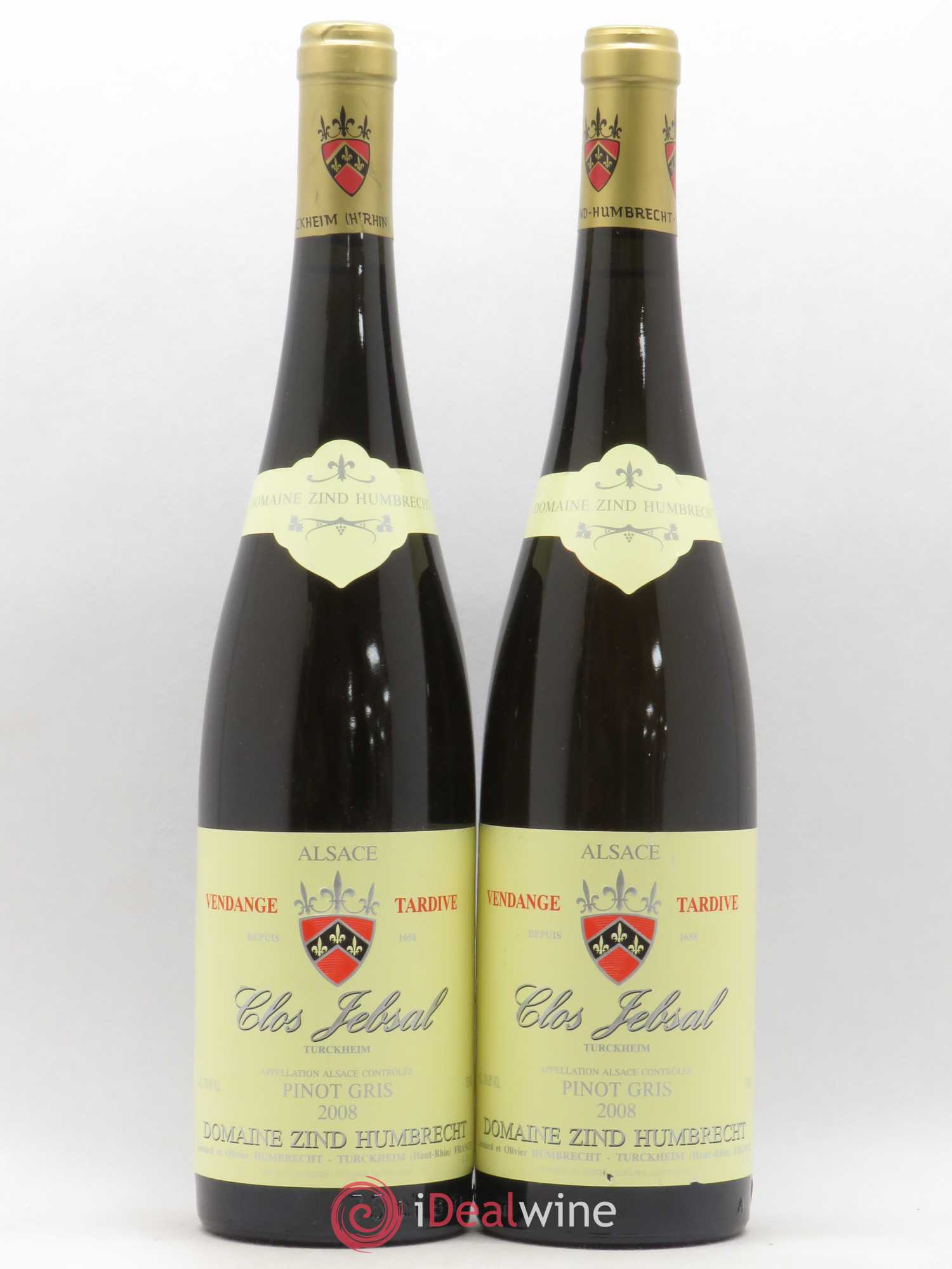 Alsace Pinot Gris Clos Jebsal Vendanges Tardives Zind-Humbrecht (Domaine) 2008 - Lotto di 2 bottiglie - 0