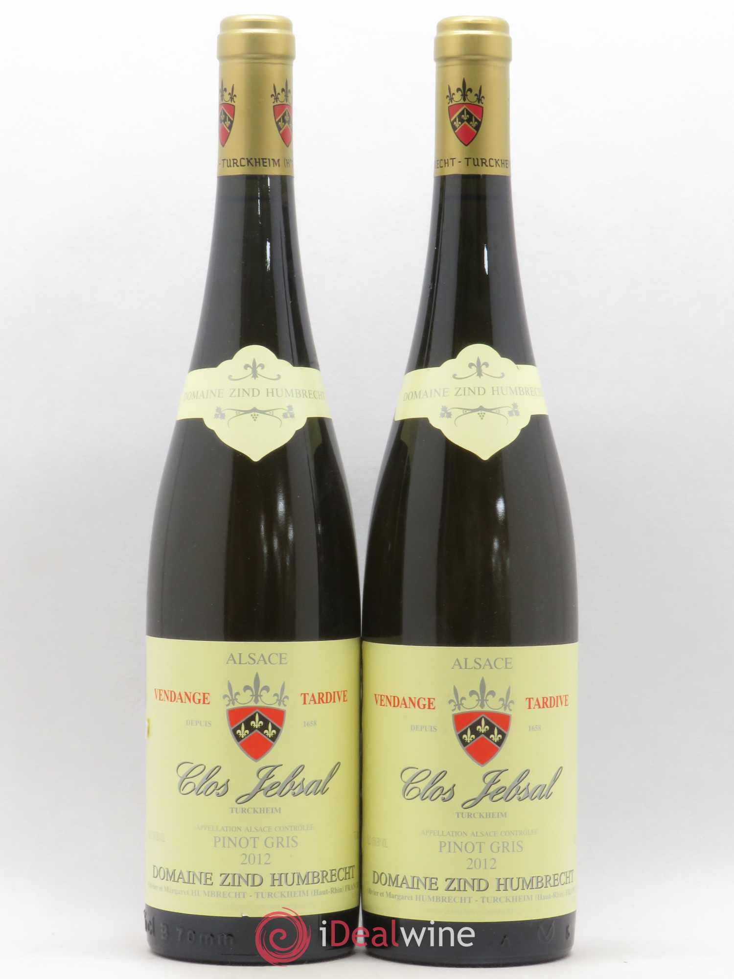 Alsace Pinot Gris Clos Jebsal Vendanges Tardives Zind-Humbrecht (Domaine) 2012 - Lotto di 2 bottiglie - 0