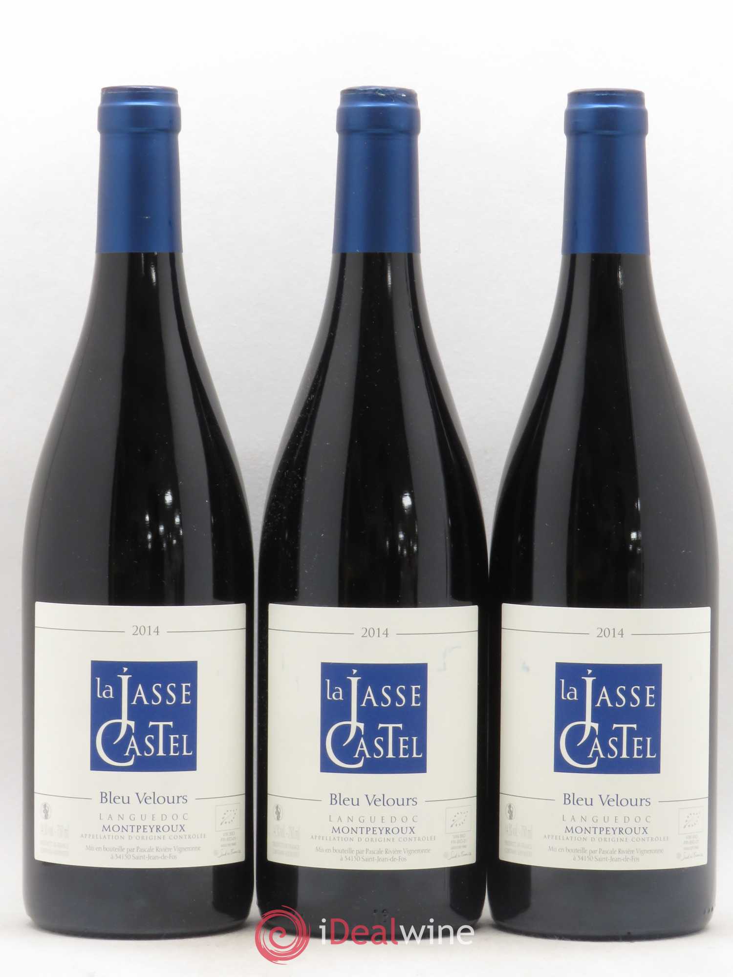 Languedoc Montpeyroux Bleu Velours La Jasse Castel 2014 - Posten von 3 Flaschen - 0