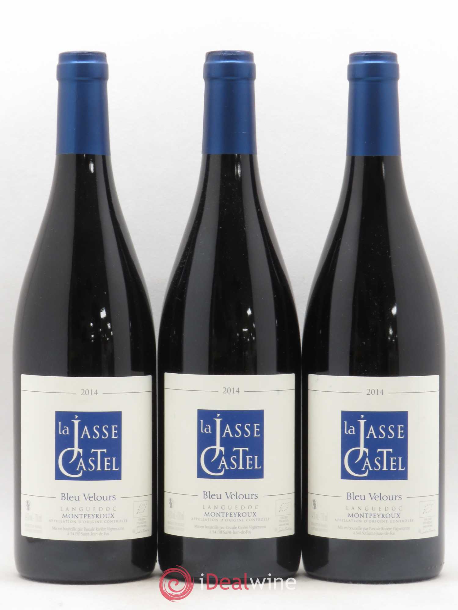 Languedoc Montpeyroux Bleu Velours La Jasse Castel 2014 - Posten von 3 Flaschen - 0