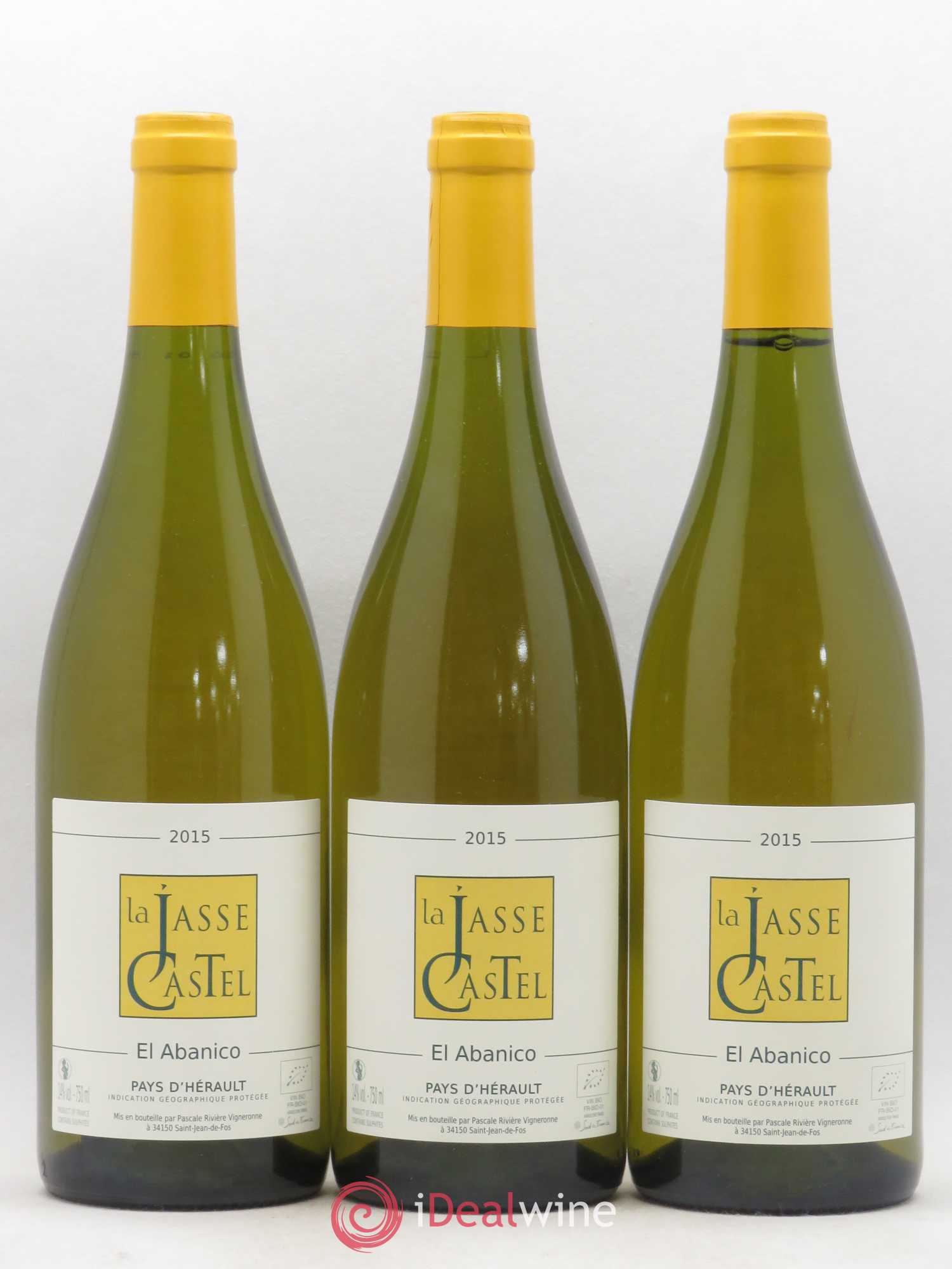 Pays d'Hérault El Abanico La Jasse Castel 2015 - Posten von 3 Flaschen - 0