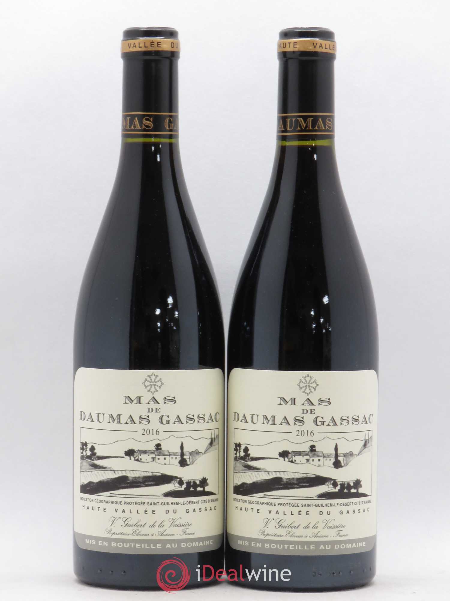 Saint-Guilhem-le-Désert - Cité d'Aniane Mas Daumas Gassac Famille Guibert de La Vaissière 2016 - Lot de 2 bouteilles - 0