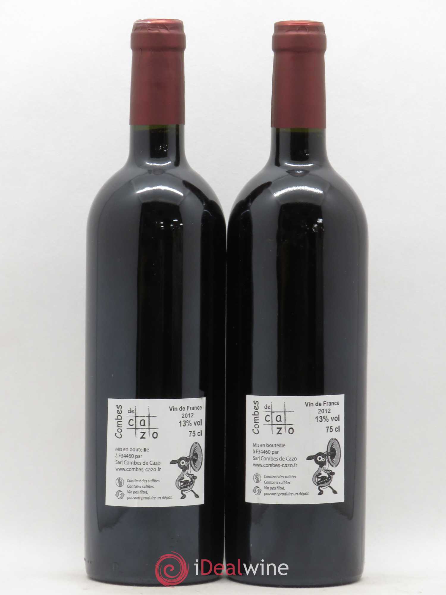 Vin de France Cazodoble Combes de Cazo 2012 - Lot de 2 bouteilles - 1