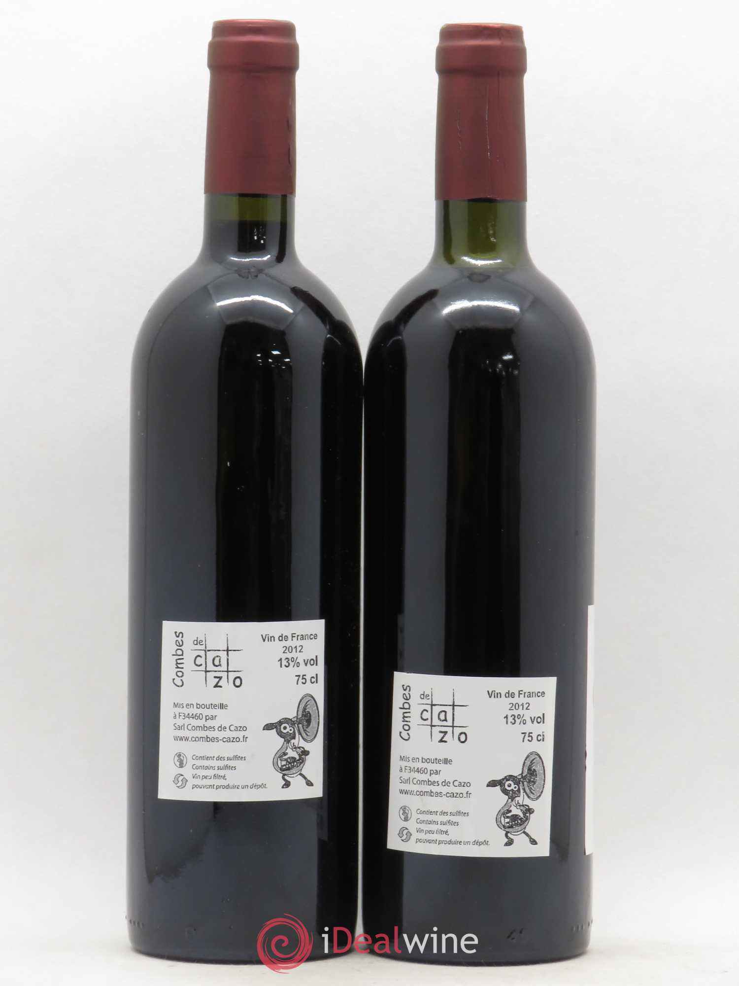 Vin de France Cazodoble Combes de Cazo 2012 - Lot of 2 bottles - 1