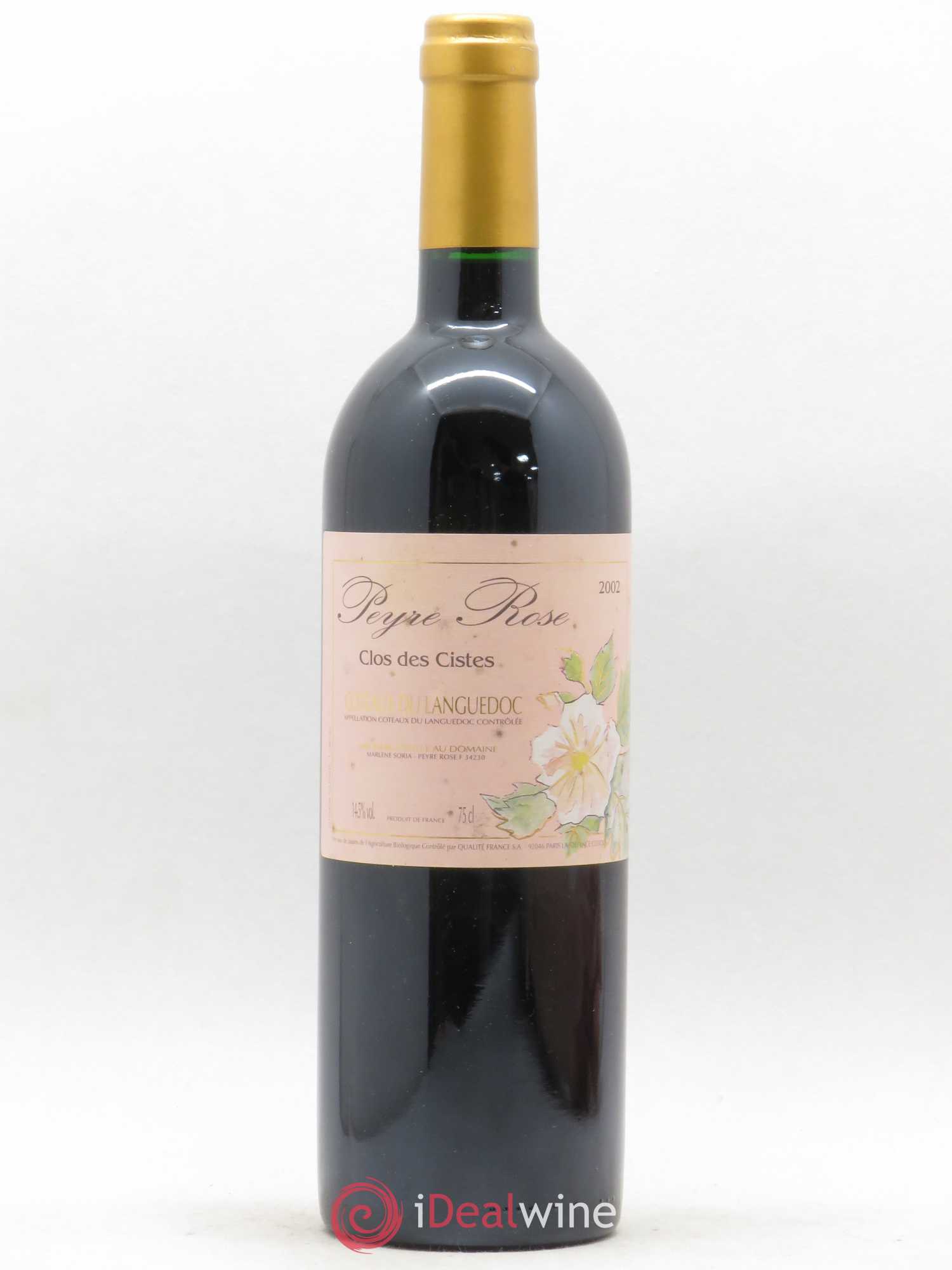 Vin de France (anciennement Coteaux du Languedoc) Domaine Peyre Rose Les Cistes Marlène Soria 2002 - Lot de 1 bouteille - 0