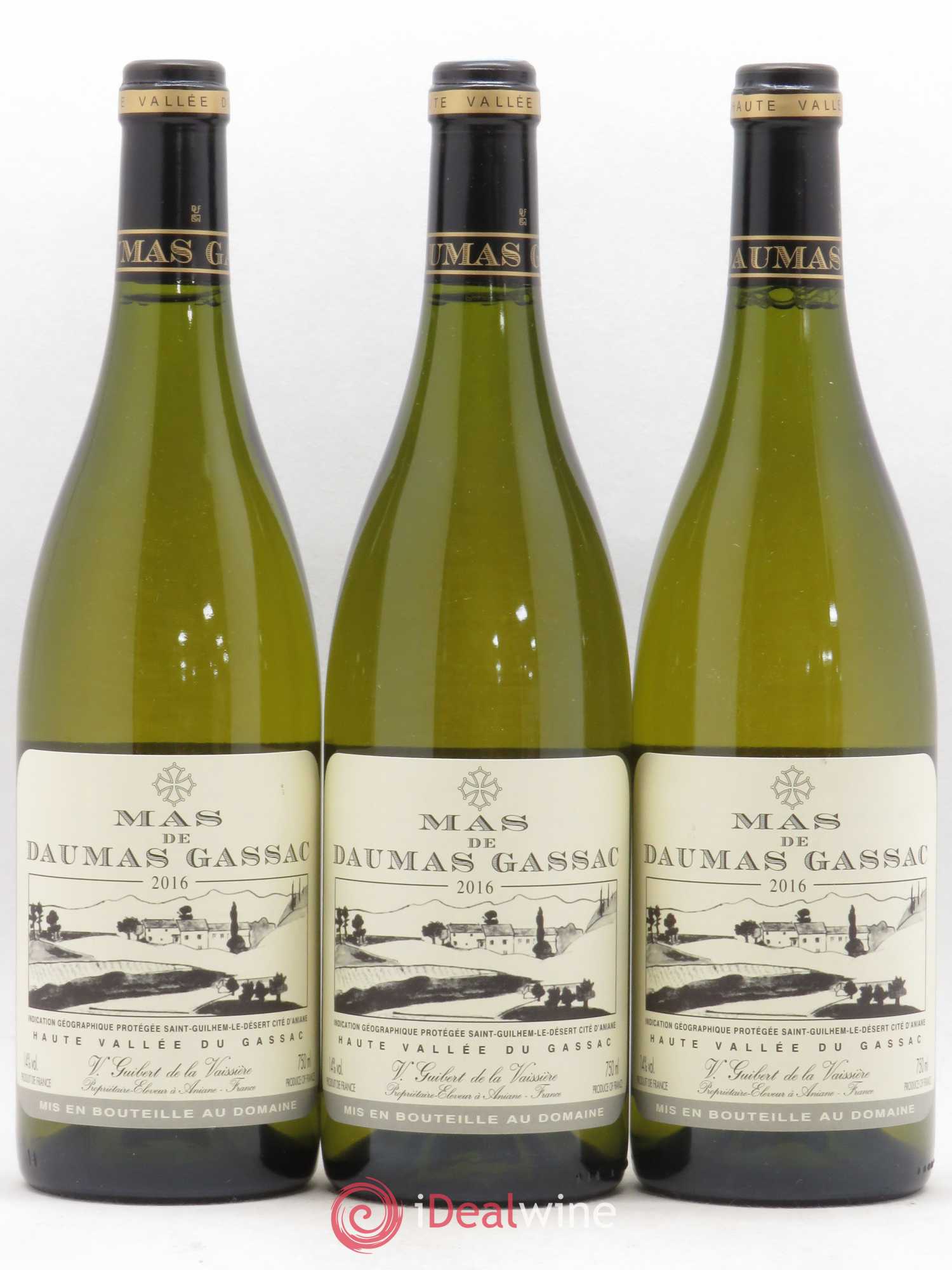 Saint-Guilhem-le-Désert - Cité d'Aniane Mas Daumas Gassac Famille Guibert de La Vaissière 2016 - Lot de 3 bouteilles - 0