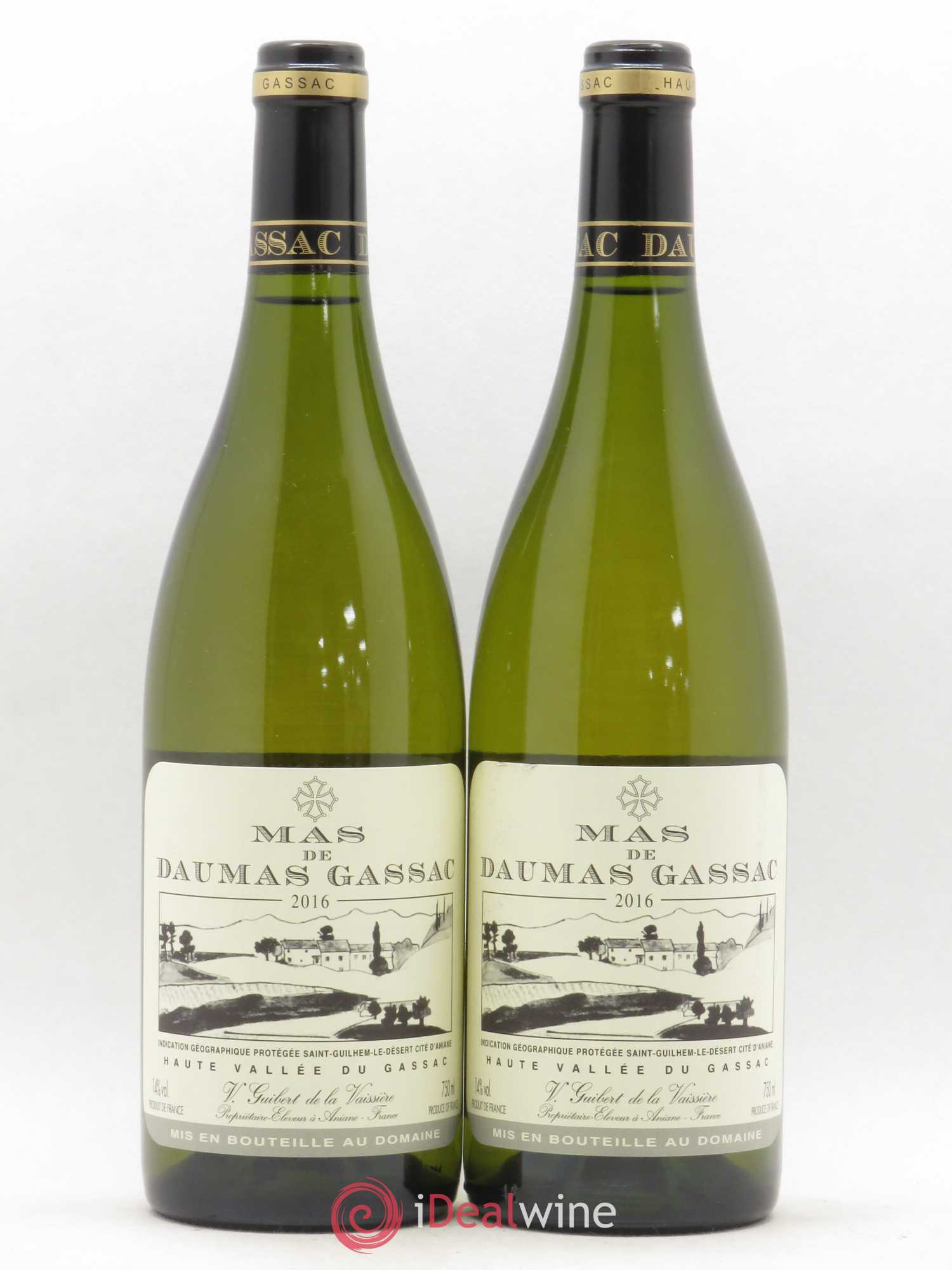 Saint-Guilhem-le-Désert - Cité d'Aniane Mas Daumas Gassac Famille Guibert de La Vaissière 2016 - Lot de 2 bouteilles - 0