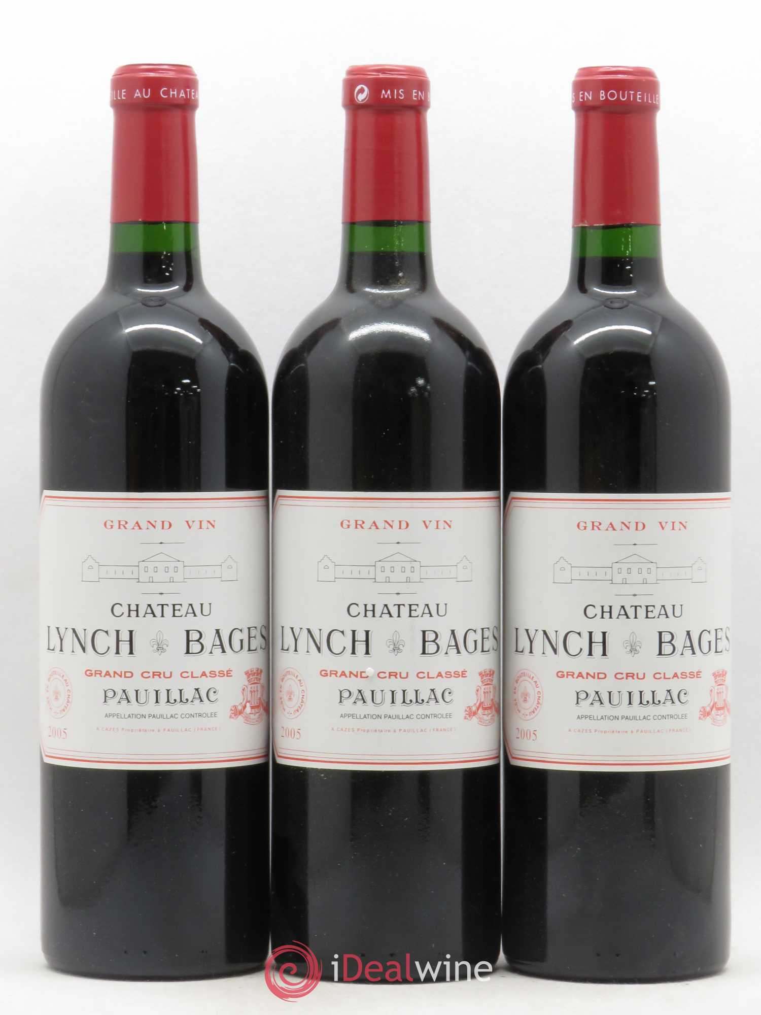 Château Lynch Bages 5ème Grand Cru Classé 2005 - Lot de 3 bouteilles - 0