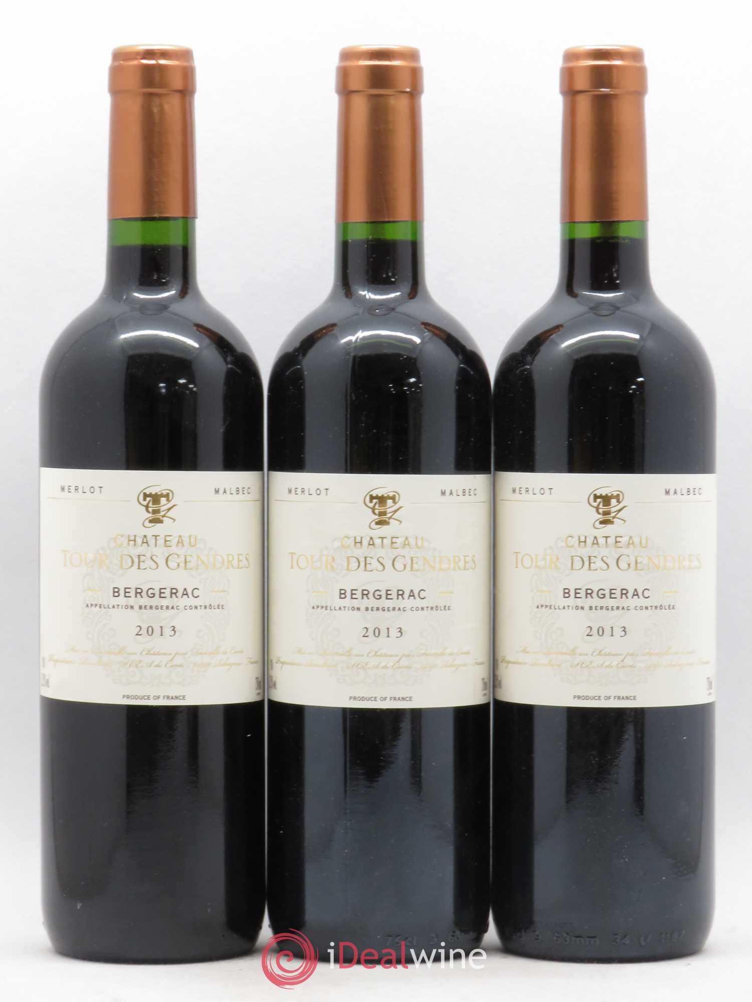 Bergerac Château Tour des Gendres Famille de Conti 2013 - Lot de 3 bouteilles - 0