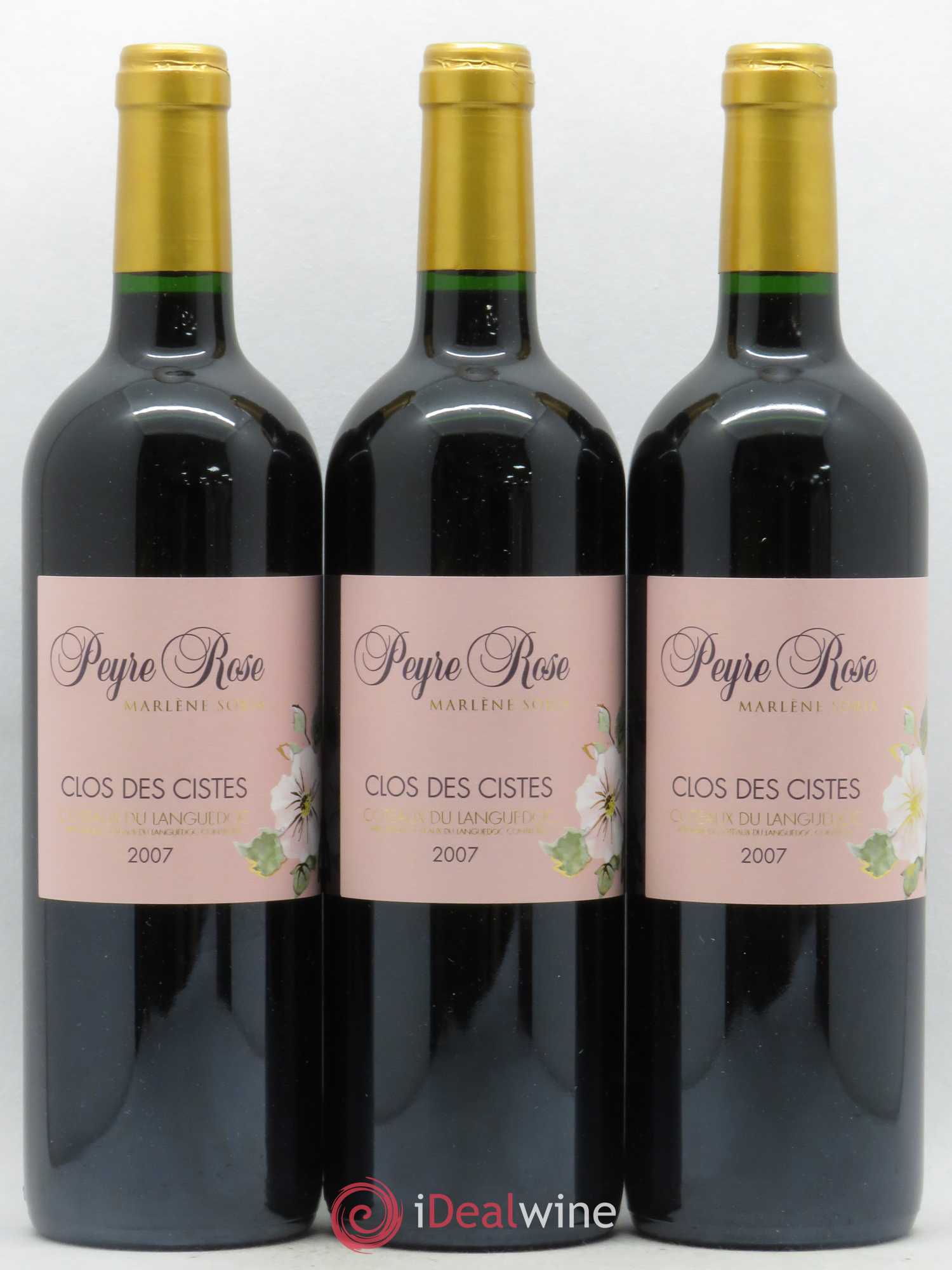 Vin de France (anciennement Coteaux du Languedoc) Domaine Peyre Rose Les Cistes Marlène Soria 2007 - Lot de 3 bouteilles - 0