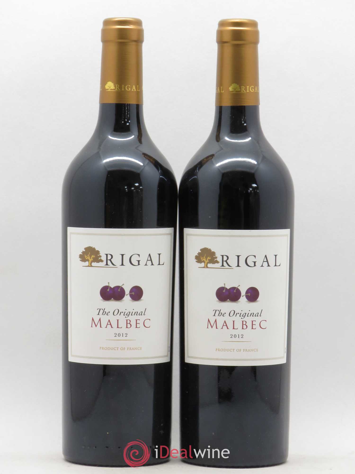 Sud-Ouest Comté Tolosan The Original Malbec Rigal 2012 - Lot de 2 bouteilles - 0