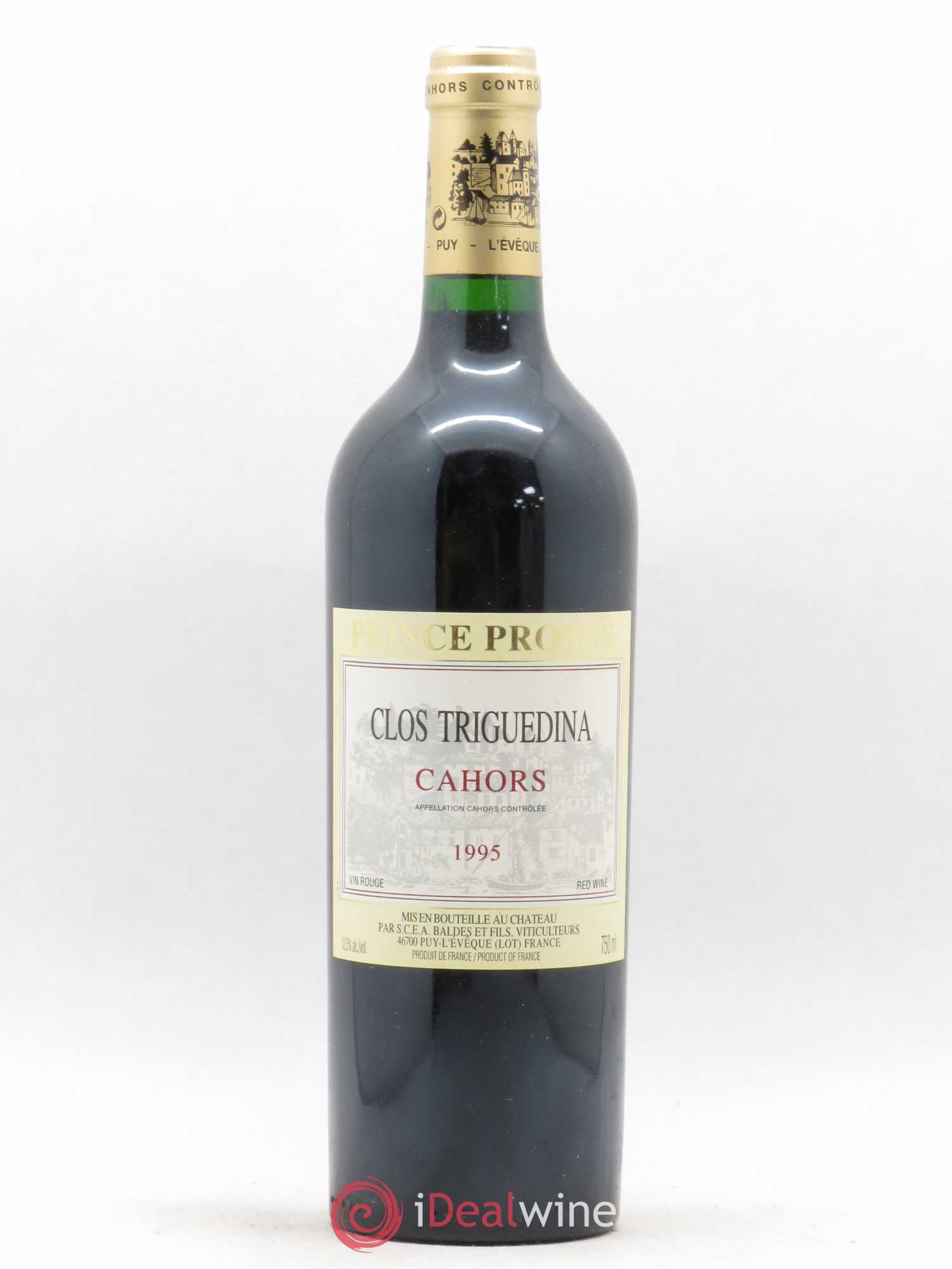 Cahors Clos Triguedina Jean-Luc Baldès Prince Probus 1995 - Lot de 1 bouteille - 0