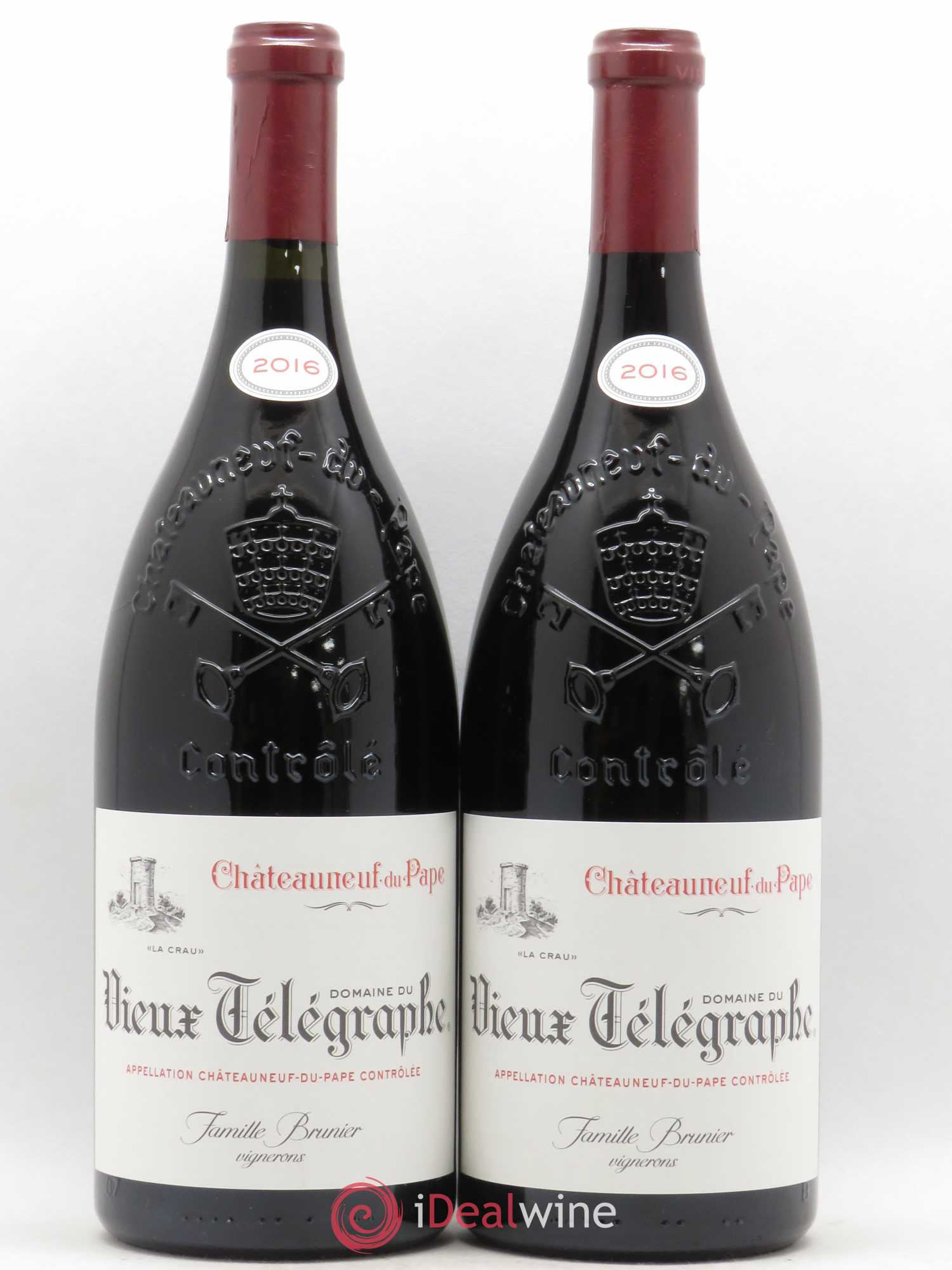 Châteauneuf-du-Pape Vieux Télégraphe (Domaine du) Vignobles Brunier 2016 - Lot de 2 magnums - 0
