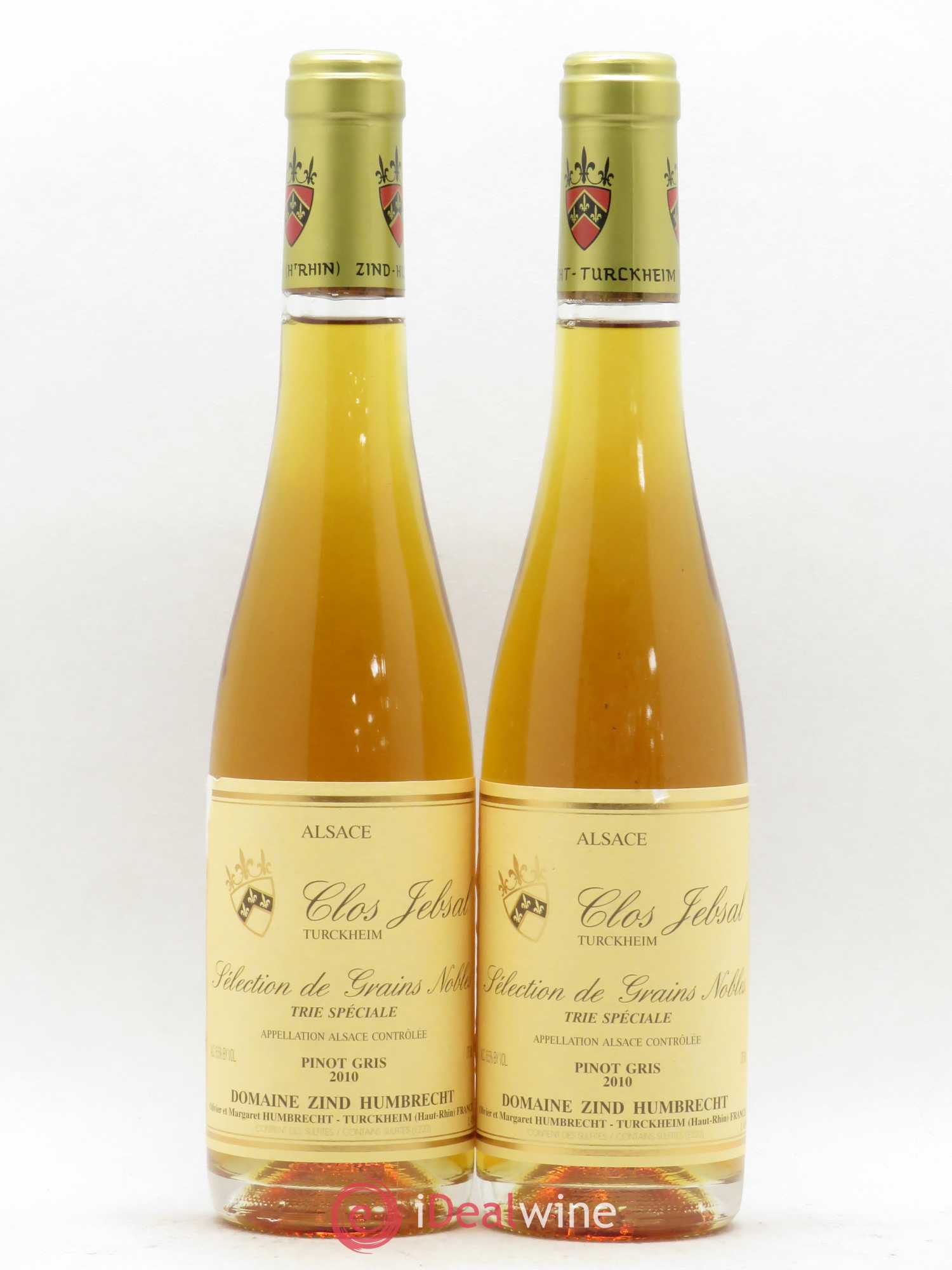Alsace Pinot Gris Clos Jebsal Séléction de Grains Nobles Trie Spéciale Zind-Humbrecht (Domaine) 2010 - Posten von 2 Demi-Flaschen - 0