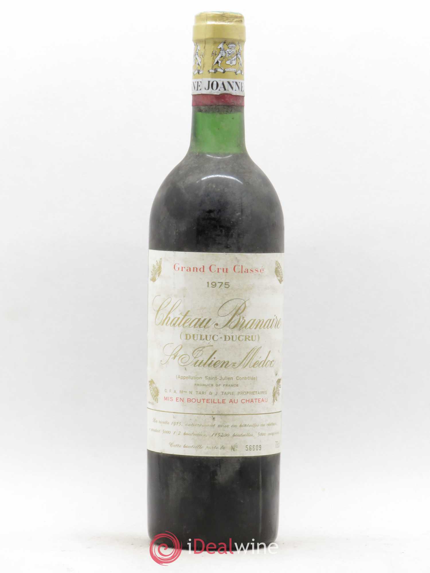 Château Branaire Ducru 4ème Grand Cru Classé 1975 - Lot de 1 bouteille - 0