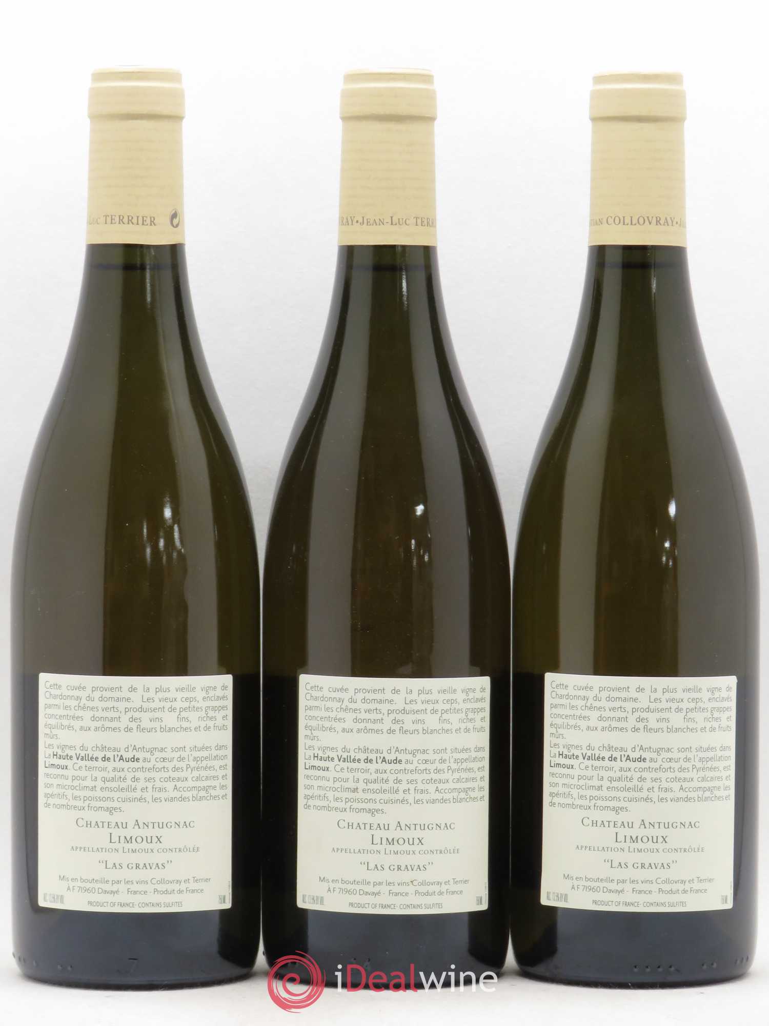 Languedoc Limoux Château d'Antugnac Las Gravas Haute Vallée  2012 - Lot de 3 bouteilles - 1