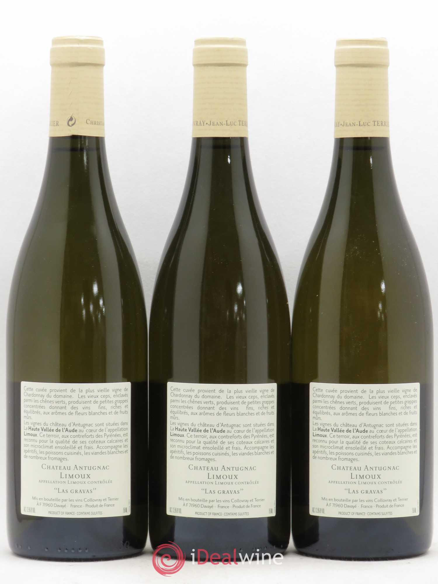 Languedoc Limoux Château d'Antugnac Las Gravas Haute Vallée 2012 - Posten von 3 Flaschen - 1
