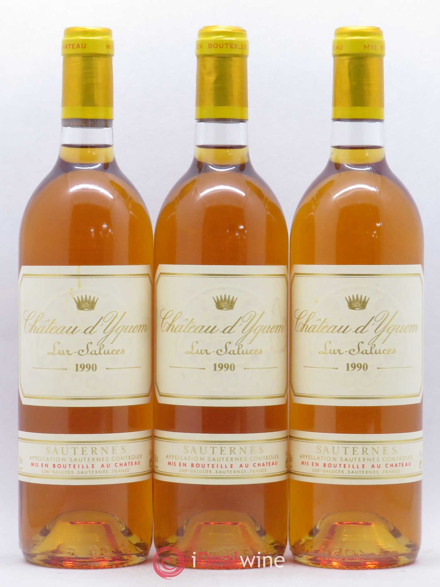 Château d' Yquem 1er Cru Classé Supérieur 1990 - Lotto di 3 bottiglie - 0