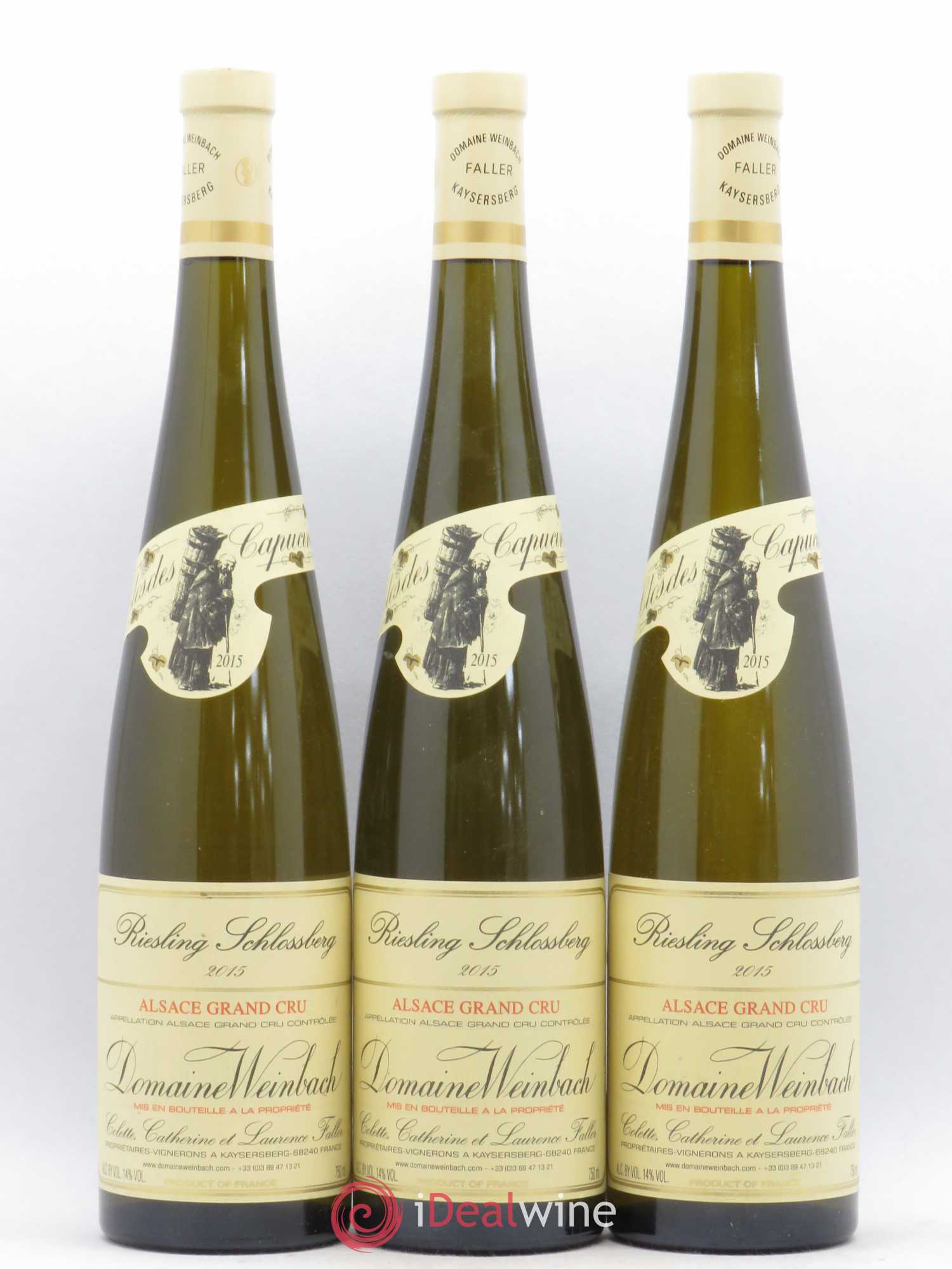 Alsace Grand Cru Schlossberg Riesling Weinbach (Domaine) Clos Des Capucins 2015 - Posten von 3 Flaschen - 0