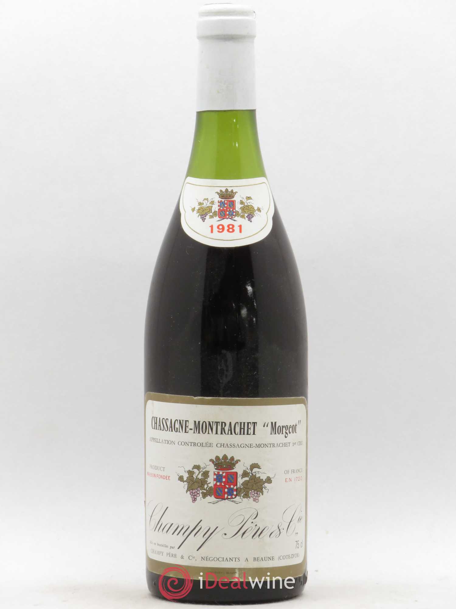 Chassagne-Montrachet 1er Cru Morgeot Champy 1981 - Lot de 1 bouteille - 0