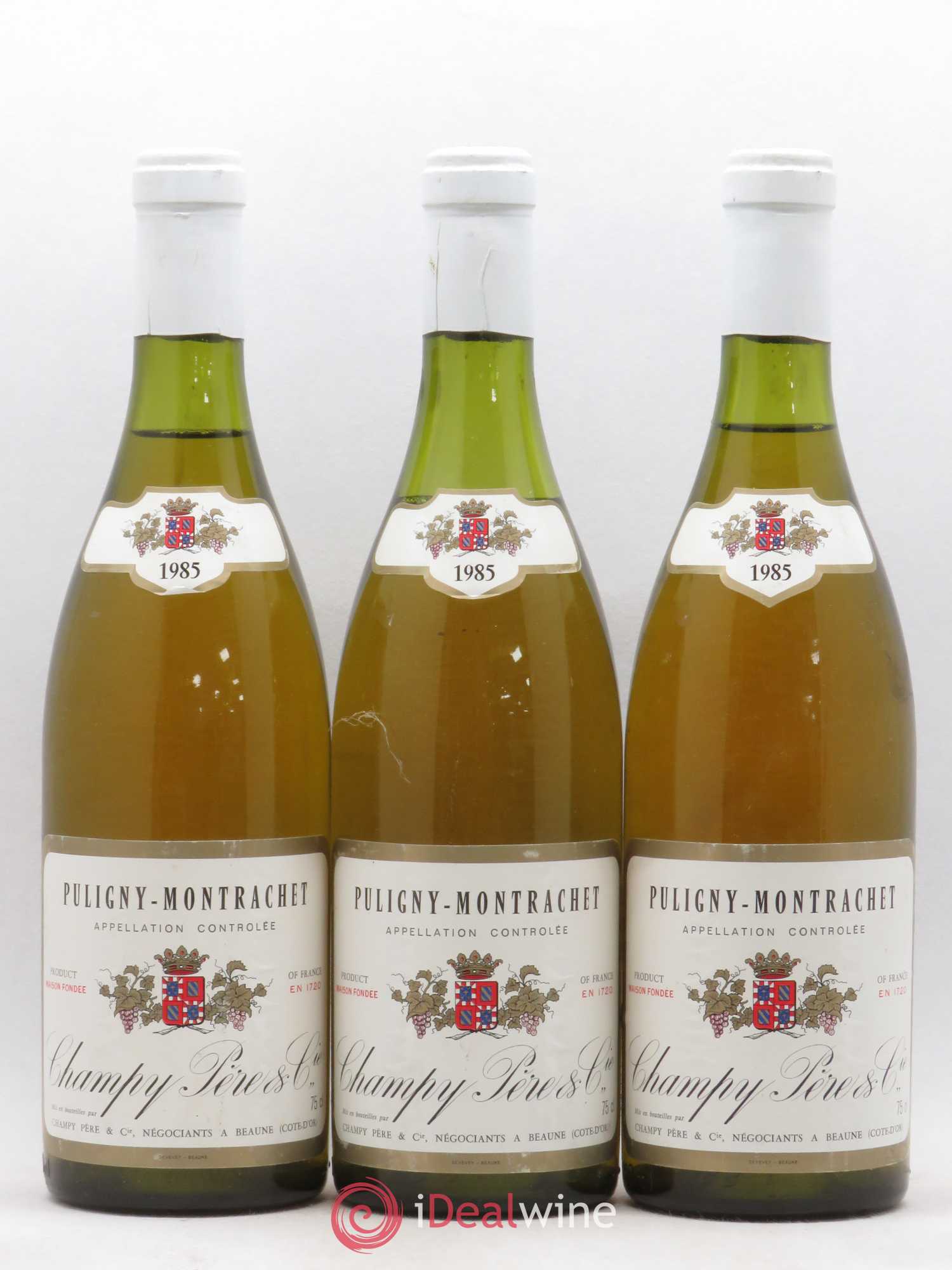 Puligny-Montrachet Champy 1985 - Lot de 3 bouteilles - 0