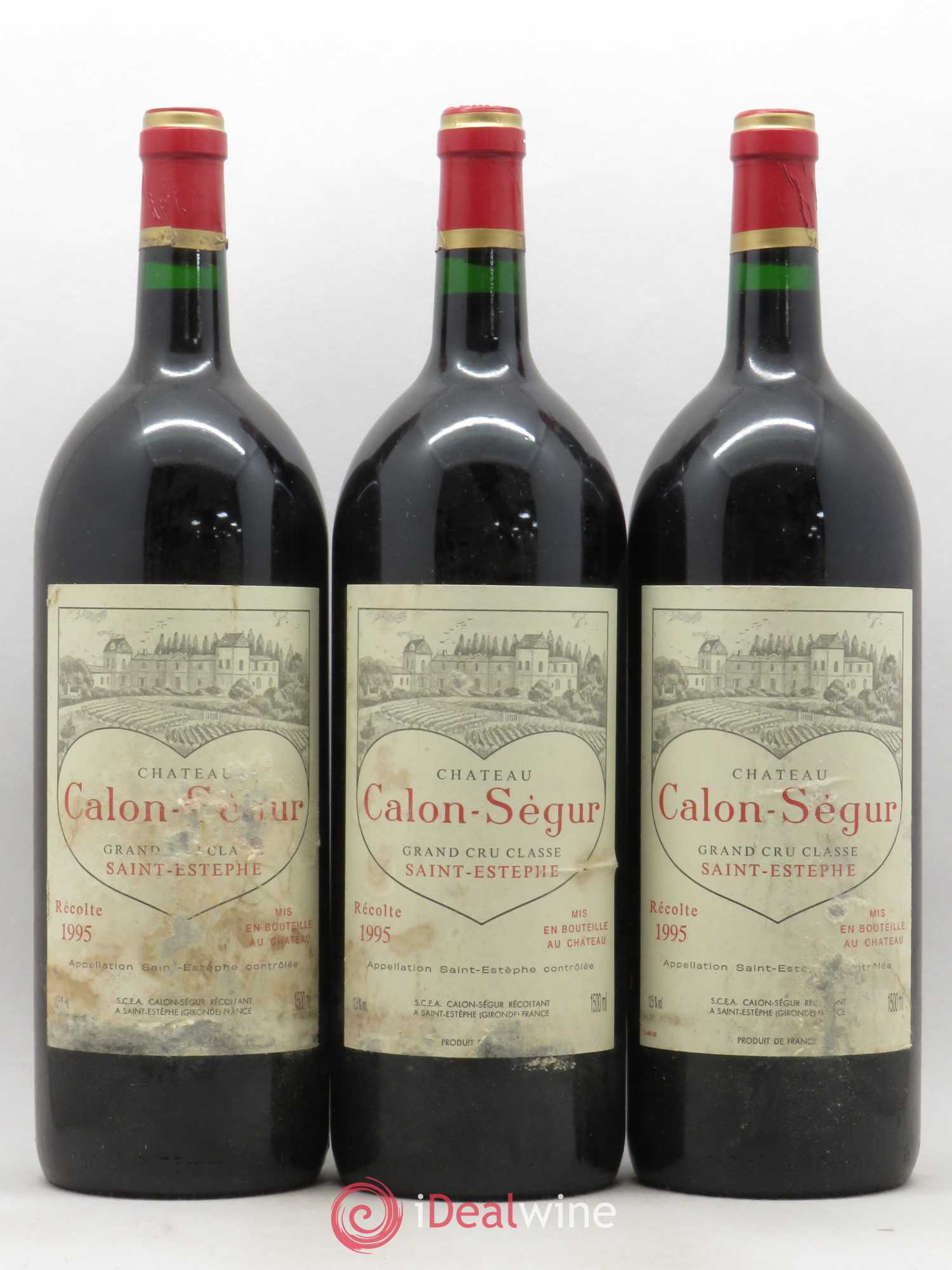 Château Calon Ségur 3ème Grand Cru Classé 1995 - Lot de 3 magnums - 0