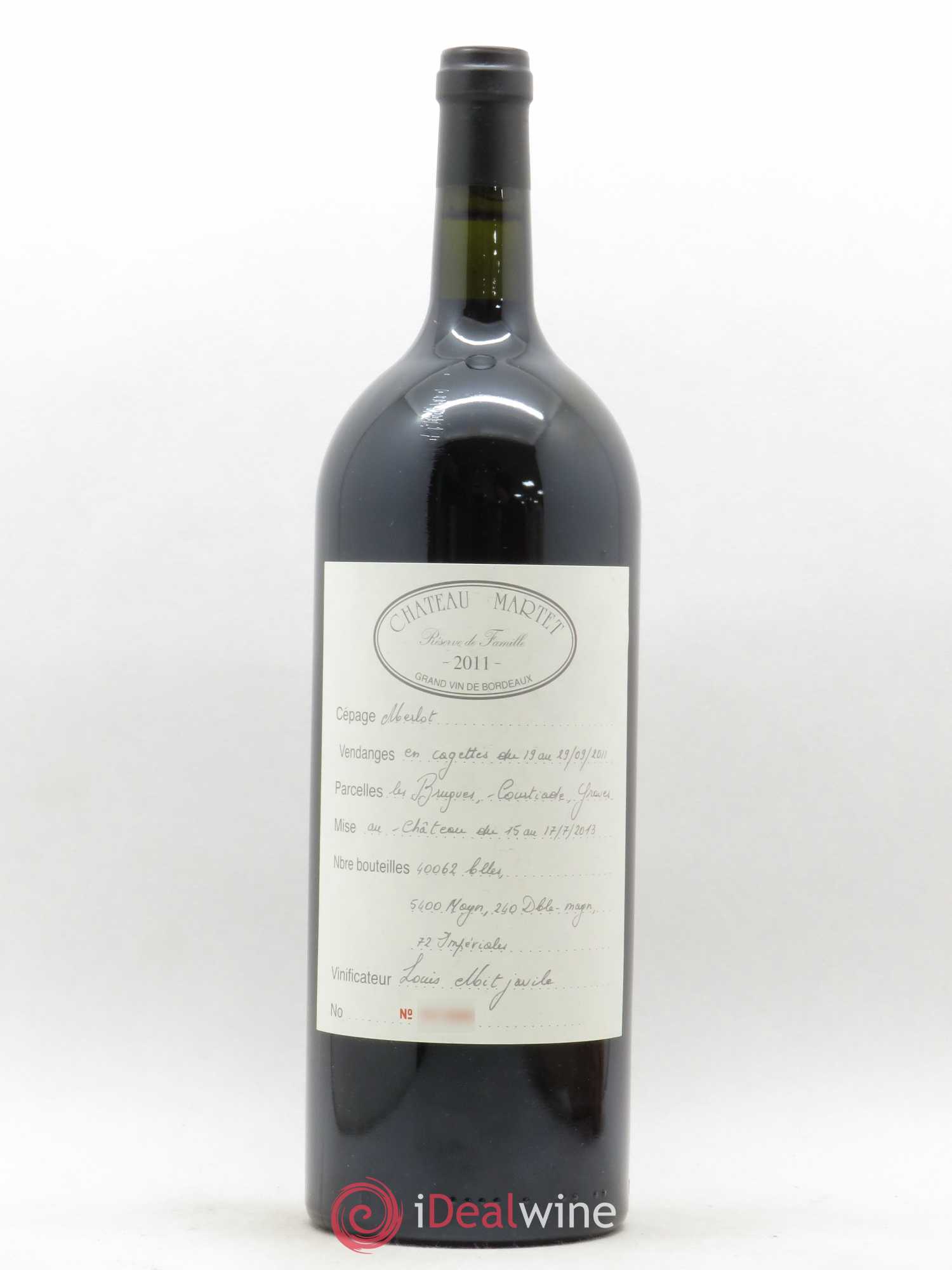 Château Martet 2011 - Lot de 1 magnum - 0