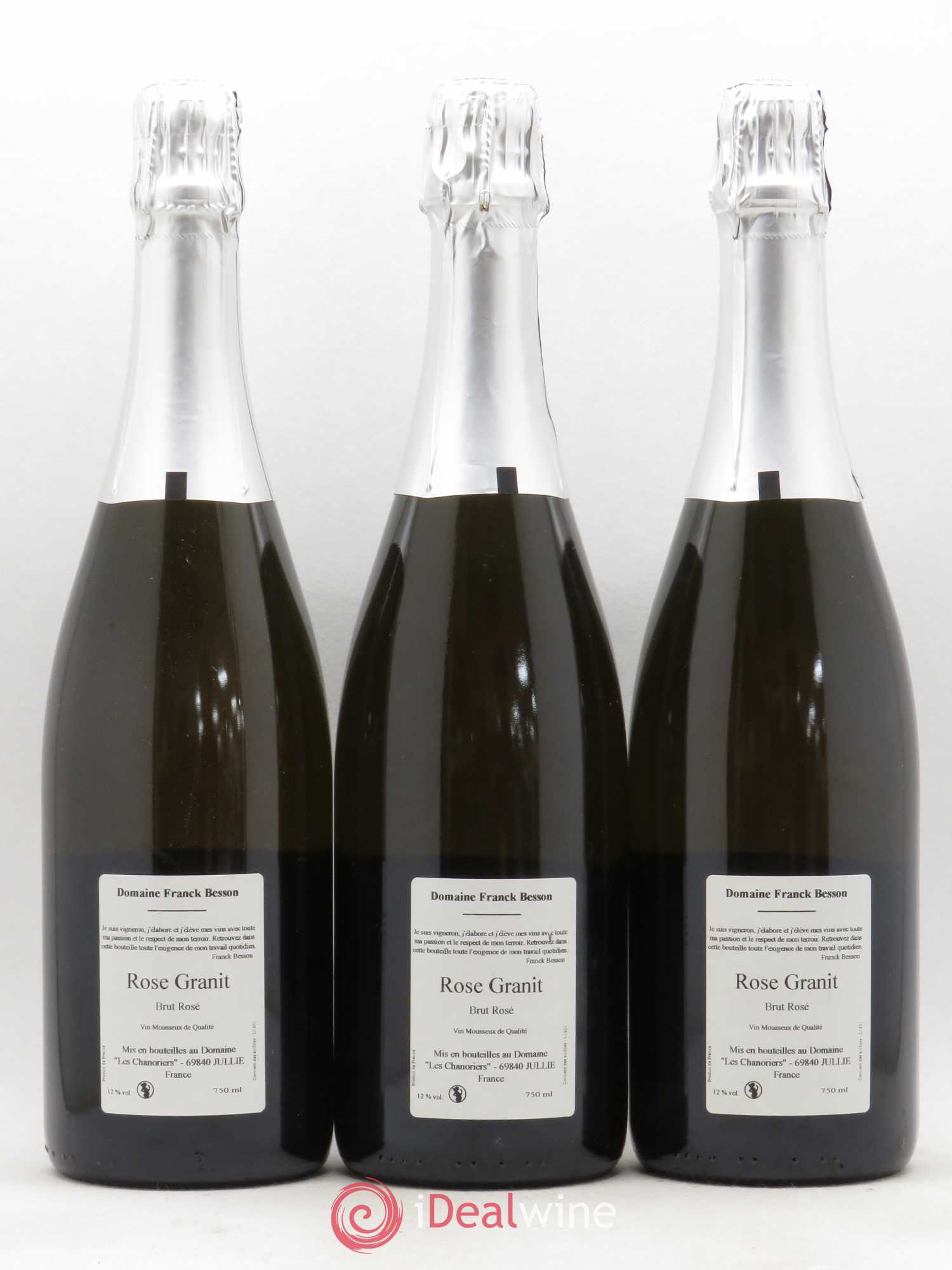 Vin de France Méthode traditionnelle Brut Rosé Granit Besson - Posten von 3 Flaschen - 1