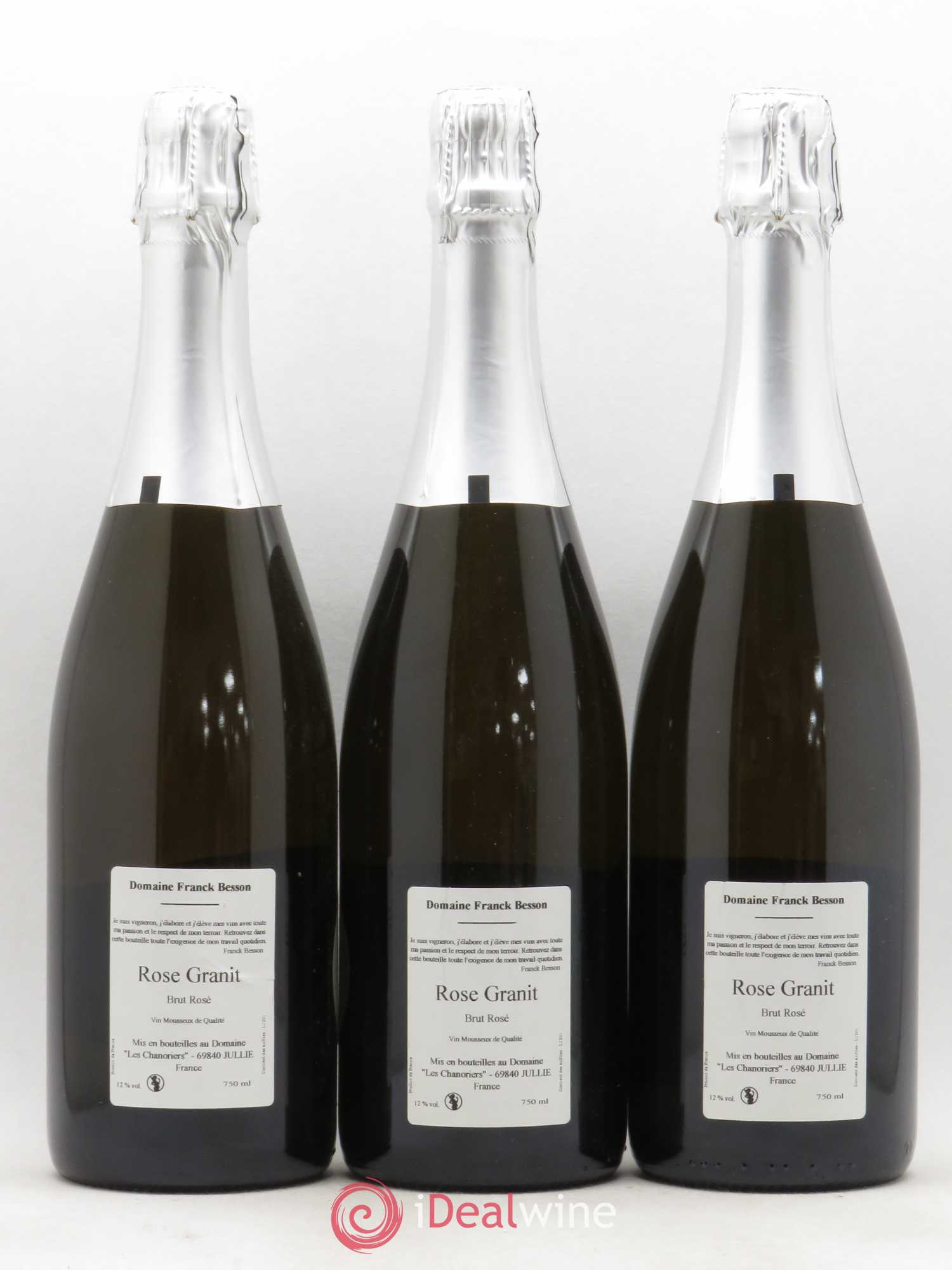 Vin de France Méthode traditionnelle Brut Rosé Granit Besson - Posten von 3 Flaschen - 1