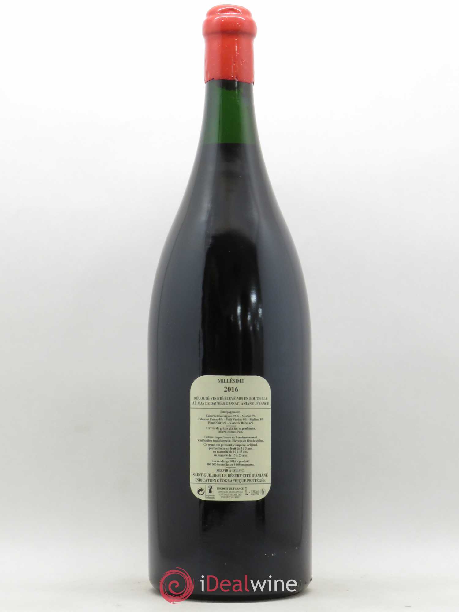 Saint-Guilhem-le-Désert - Cité d'Aniane Mas Daumas Gassac Famille Guibert de La Vaissière 2016 - Lot de 1 double magnum - 1
