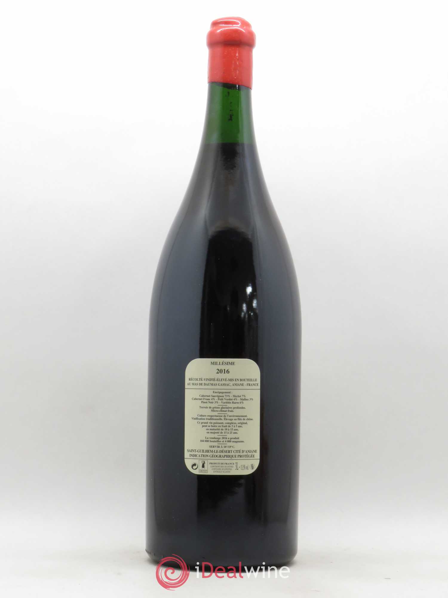 IGP St Guilhem-le-Désert - Cité d'Aniane Mas Daumas Gassac Famille Guibert de La Vaissière 2016 - Lot de 1 double magnum - 1