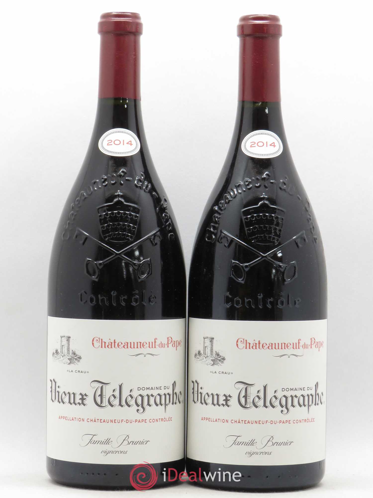 Châteauneuf-du-Pape Vieux Télégraphe (Domaine du) Vignobles Brunier 2014 - Lot de 2 magnums - 0