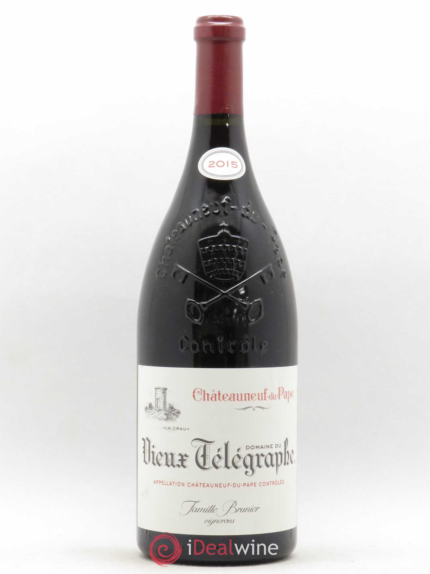 Châteauneuf-du-Pape Vieux Télégraphe (Domaine du) Vignobles Brunier 2015 - Lot de 1 magnum - 0