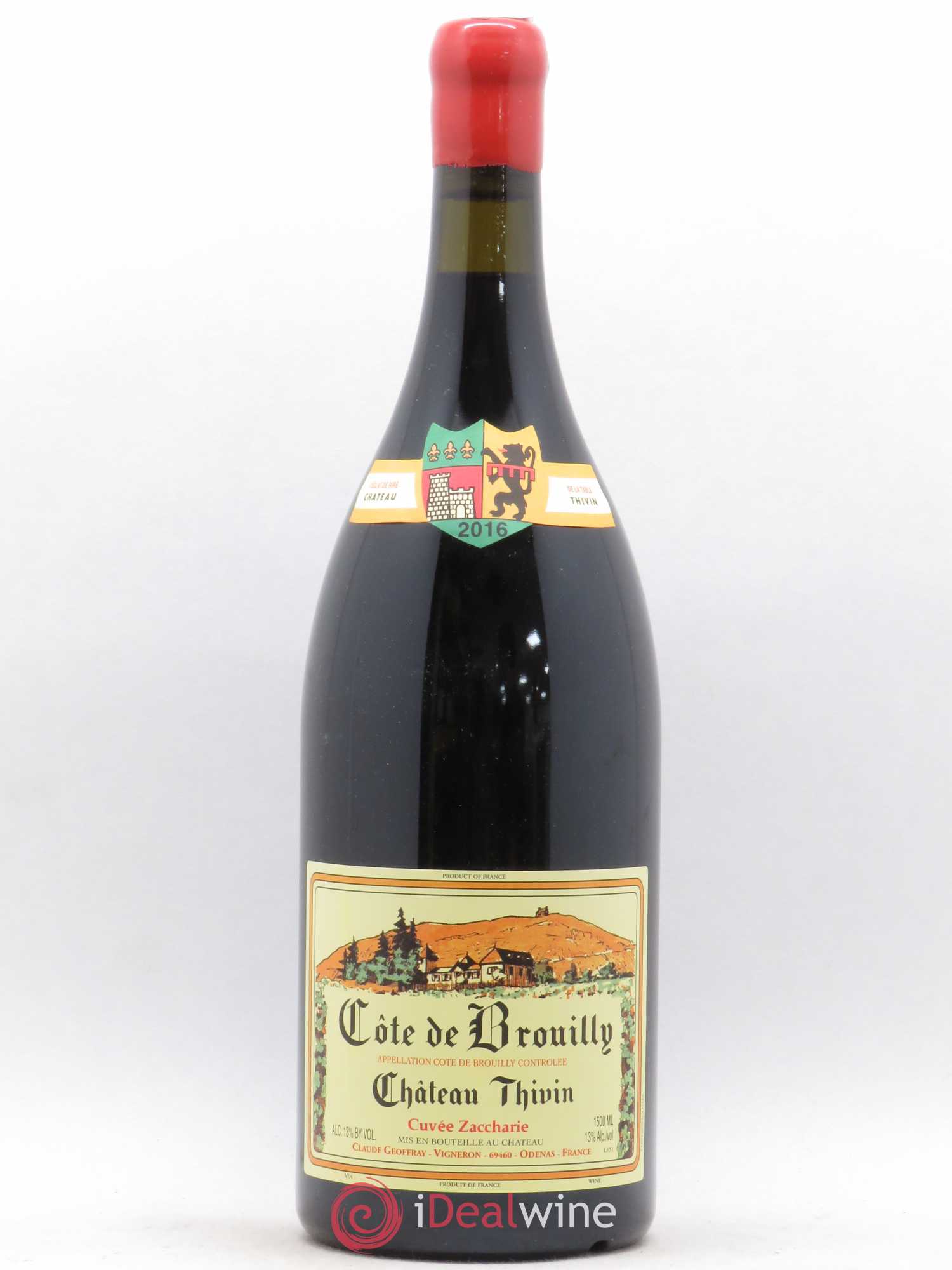 Côte de Brouilly Cuvée Zaccharie Château Thivin 2016 - Lot de 1 magnum - 0