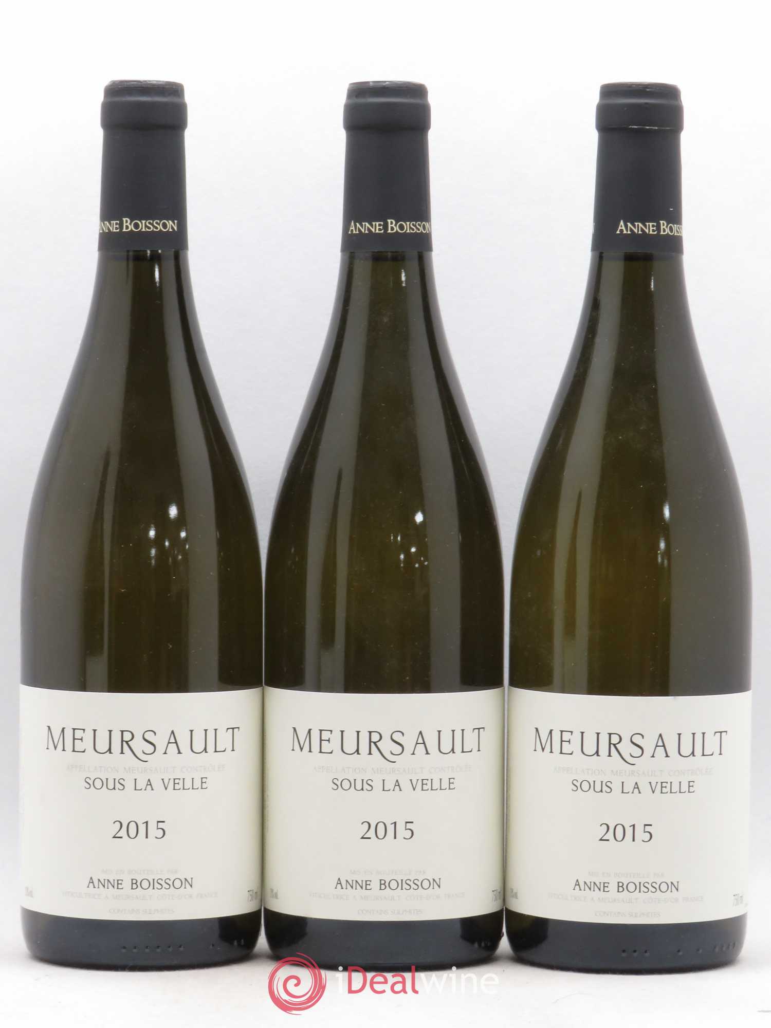 Meursault Sous la Velle Anne Boisson 2015 - Lot de 3 bouteilles - 0