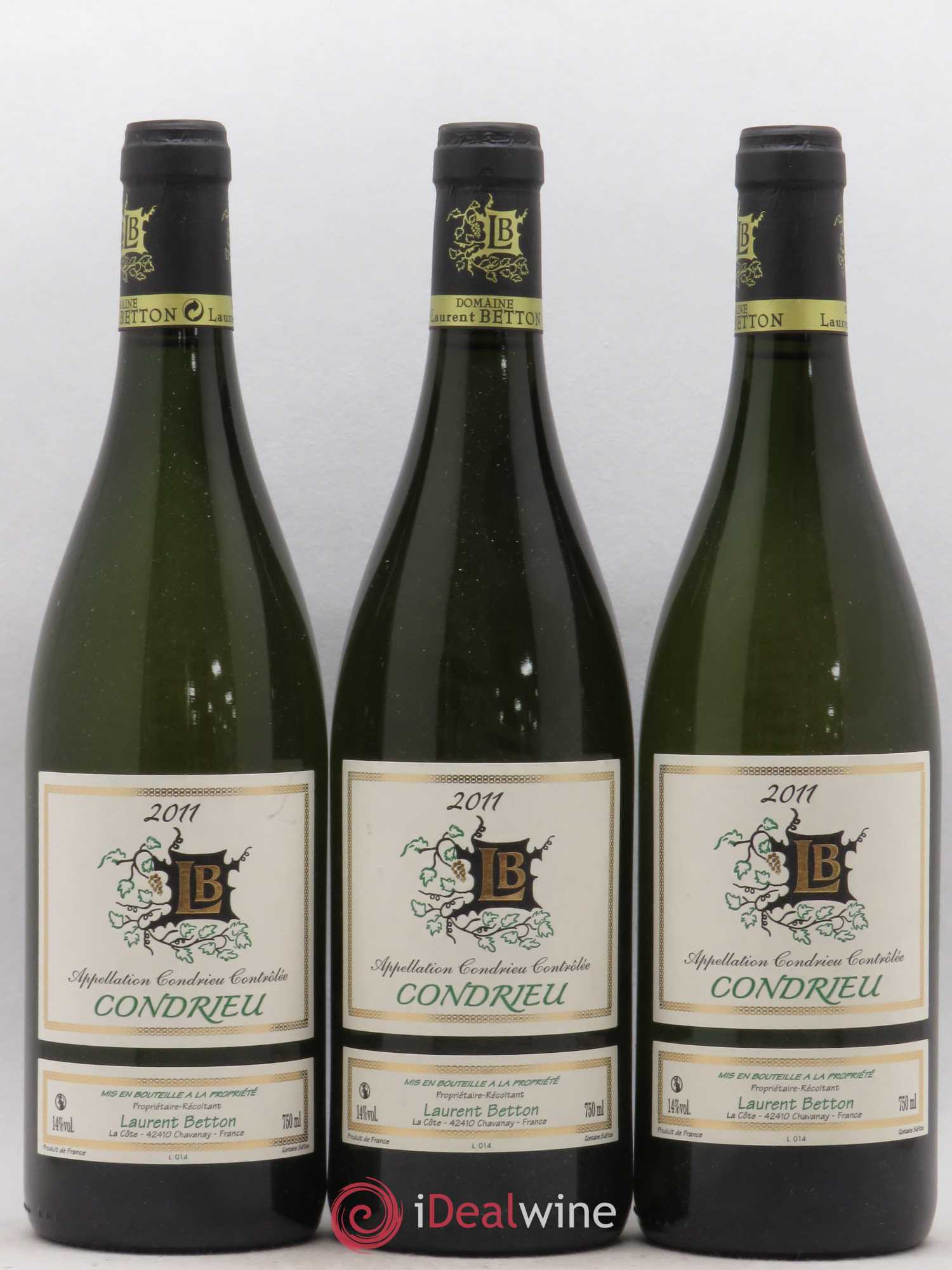Condrieu Laurent Betton 2011 - Lot de 3 bouteilles - 0