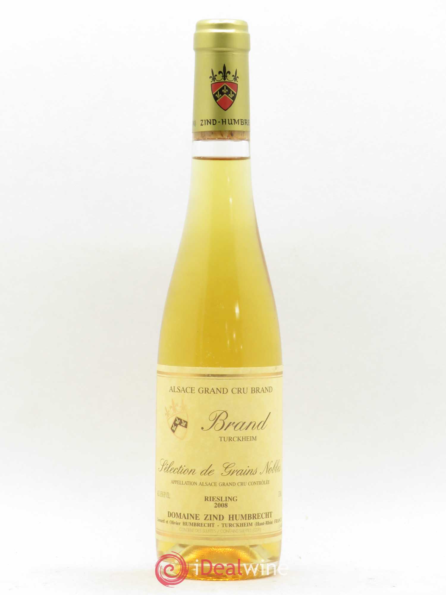 Alsace Riesling Grand Cru Brand Sélection de Grains Nobles Zind-Humbrecht (Domaine) 2008 - Lotto di 1 mezza bottiglia - 0