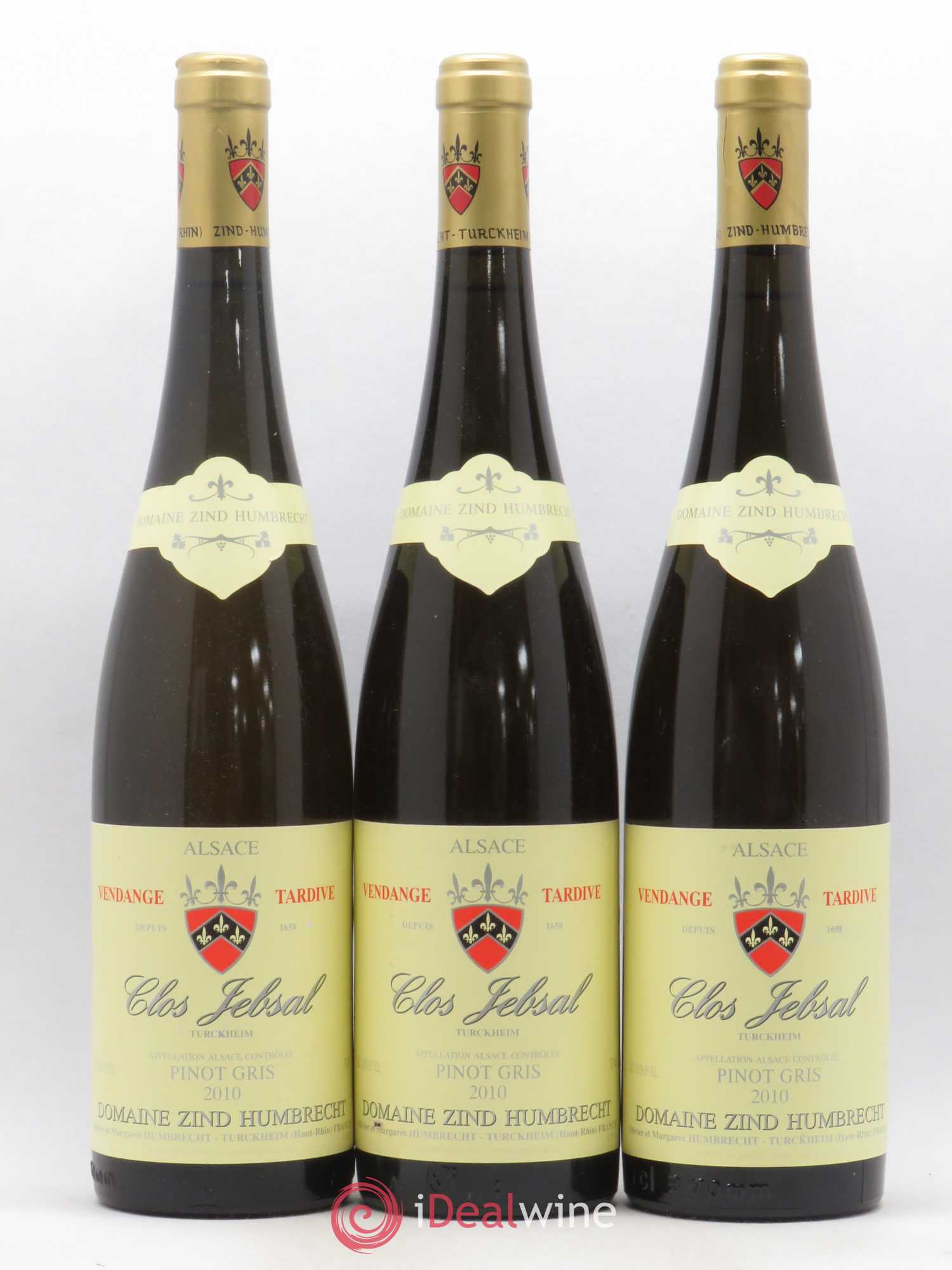 Alsace Pinot Gris Clos Jebsal Vendanges Tardives Zind-Humbrecht (Domaine) 2010 - Lotto di 3 bottiglie - 0