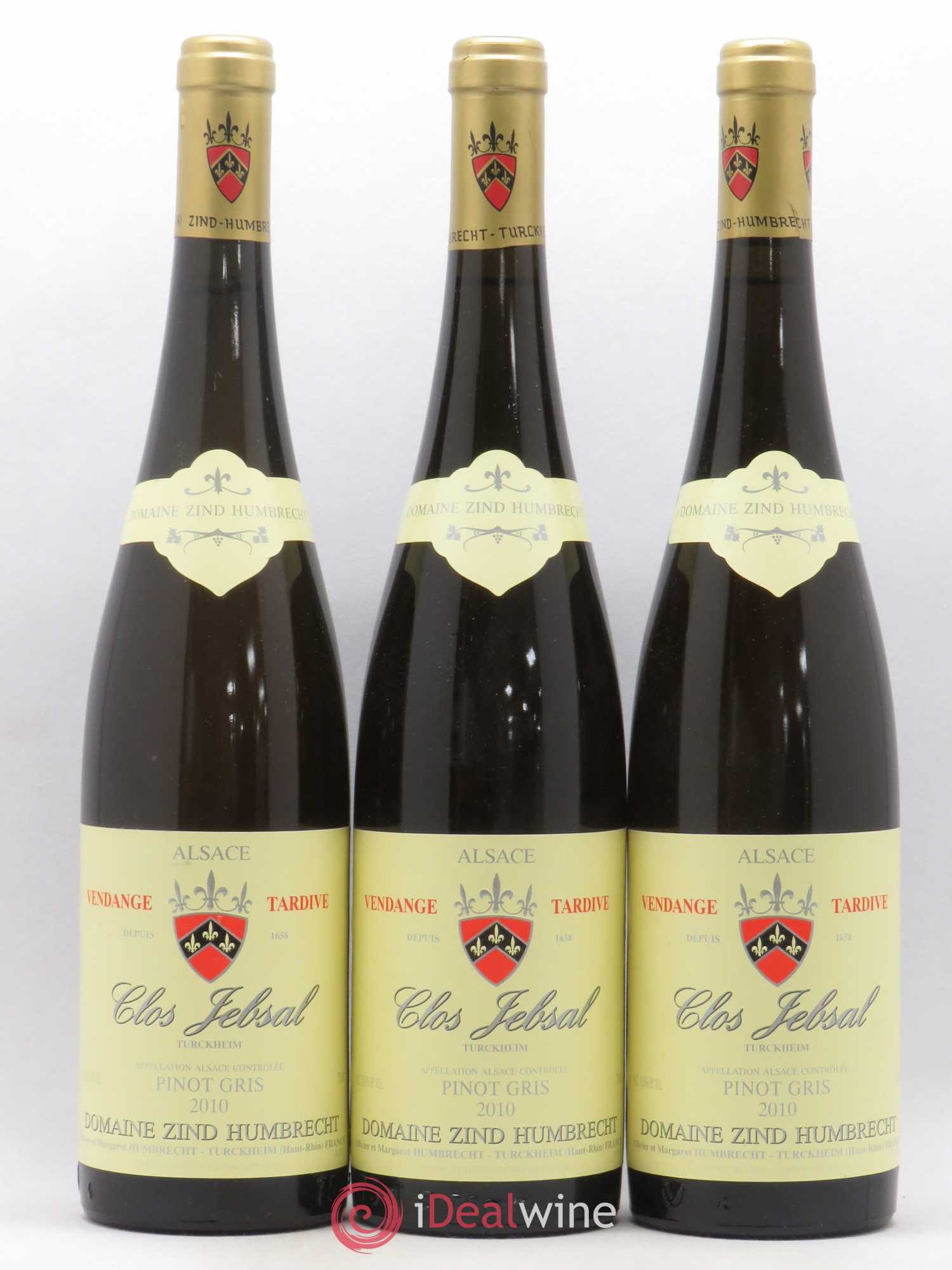 Alsace Pinot Gris Clos Jebsal Vendanges Tardives Zind-Humbrecht (Domaine) 2010 - Lotto di 3 bottiglie - 0