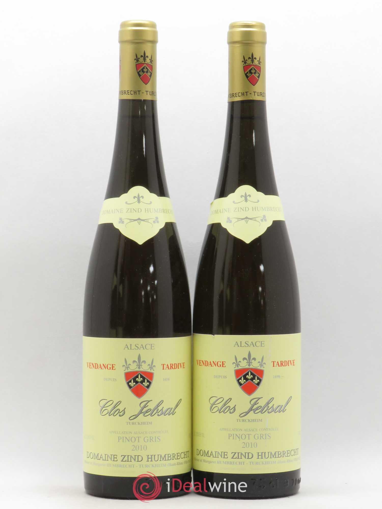 Alsace Pinot Gris Clos Jebsal Vendanges Tardives Zind-Humbrecht (Domaine) 2010 - Lotto di 2 bottiglie - 0