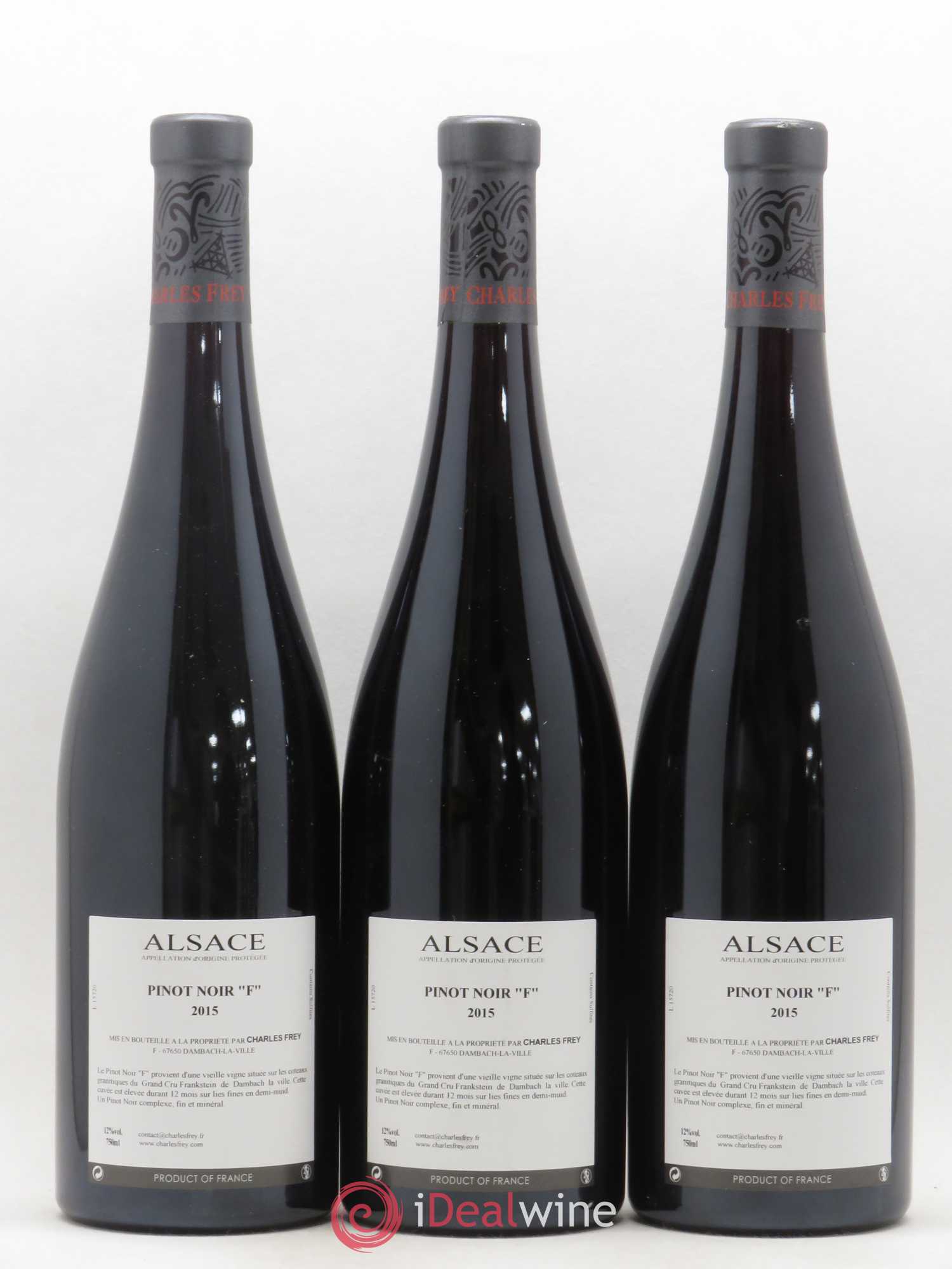 Pinot Noir F Charles Frey 2015 - Posten von 3 Flaschen - 1