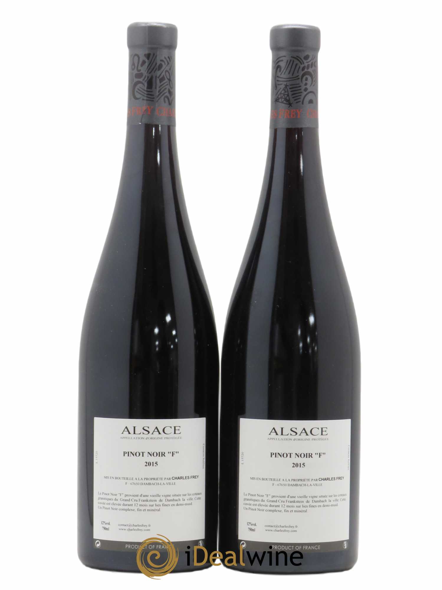Pinot Noir F Charles Frey 2015 - Lot of 2 bottles - 1