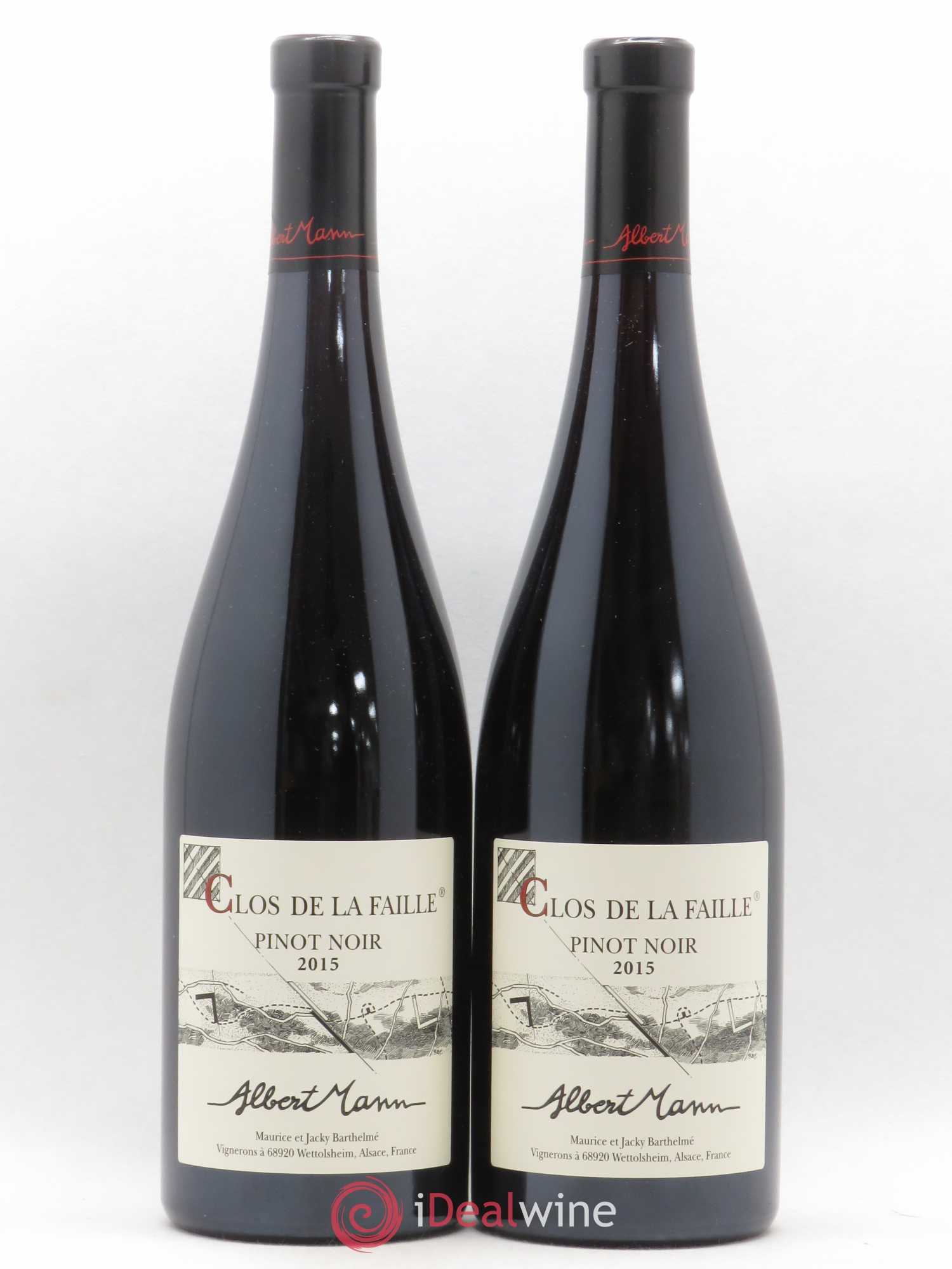 Alsace Pinot Noir Clos de la Faille Albert Mann 2015 - Lot de 2 bouteilles - 0