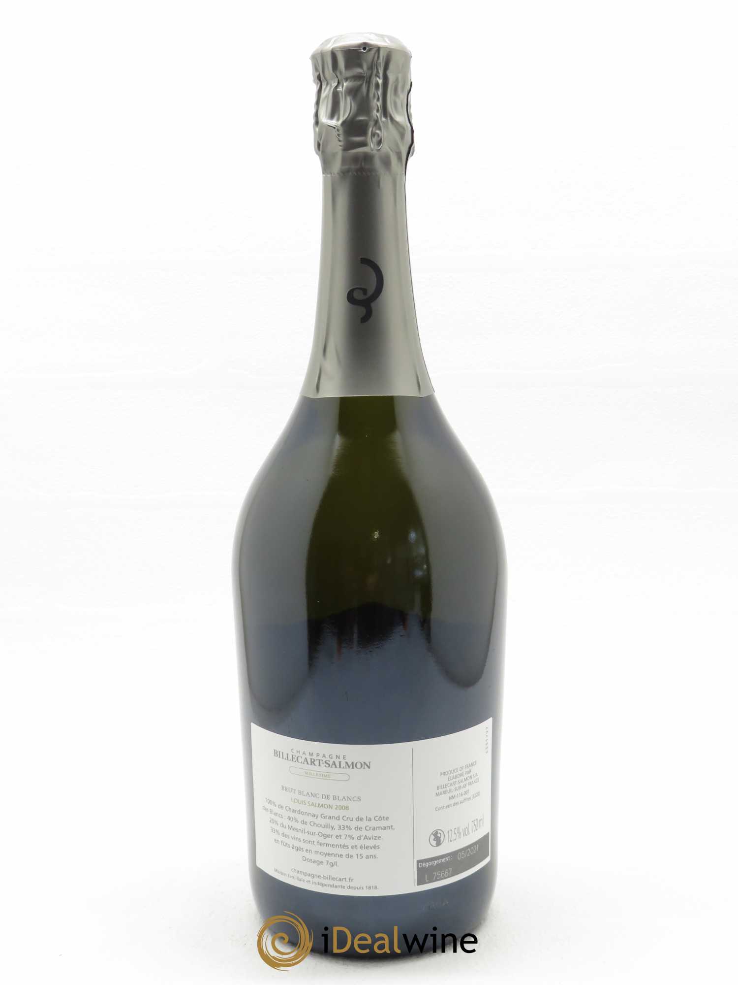 Blanc de Blancs Louis Salmon Billecart-Salmon 2008 - Lot of 1 bottle - 2