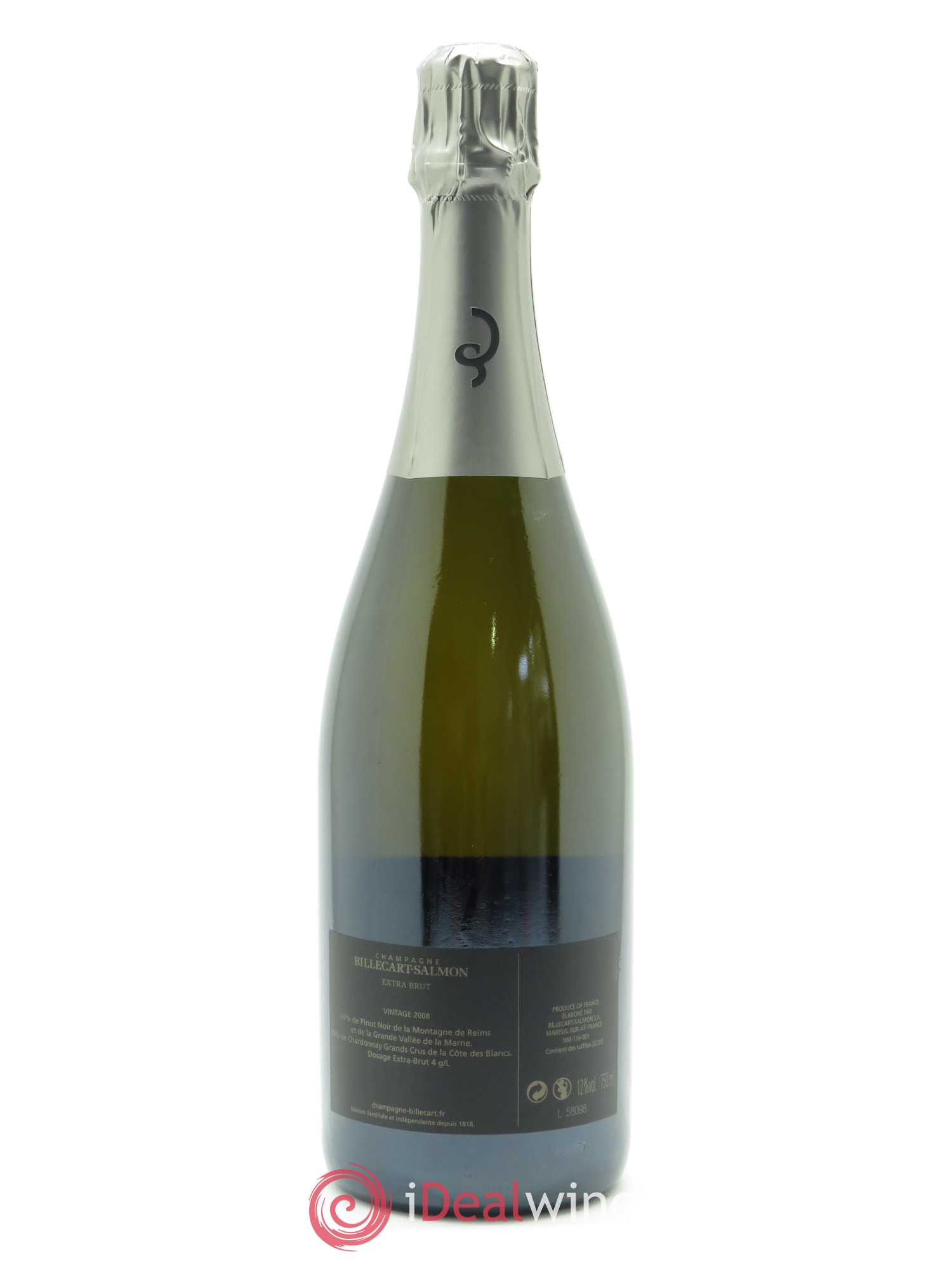 Vintage Billecart-Salmon 2008 - Lot de 1 bouteille - 1