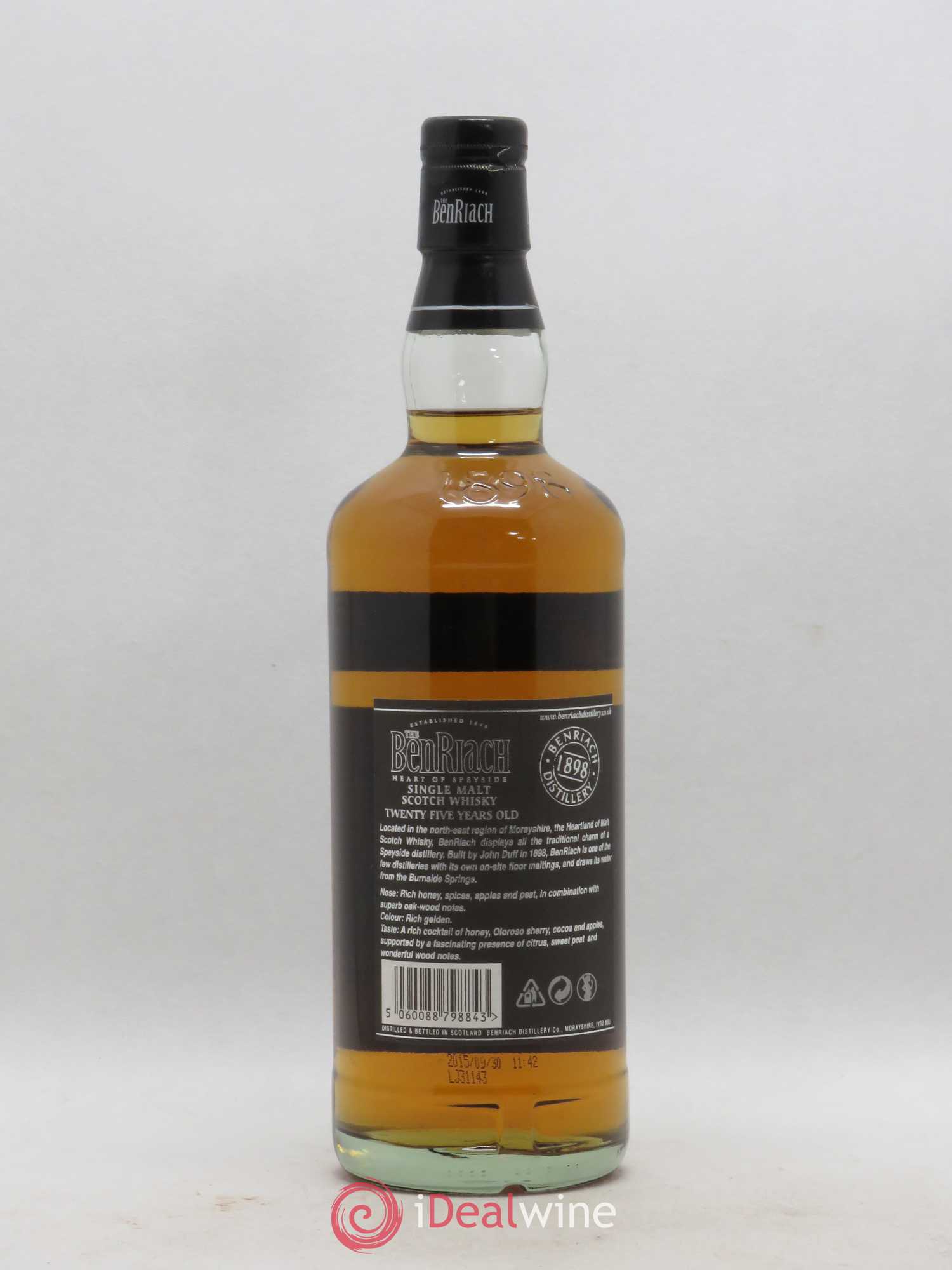 Whisky Single Malt BenRiach 25 ans Benriach Distillery - Posten von 1 Flasche - 1
