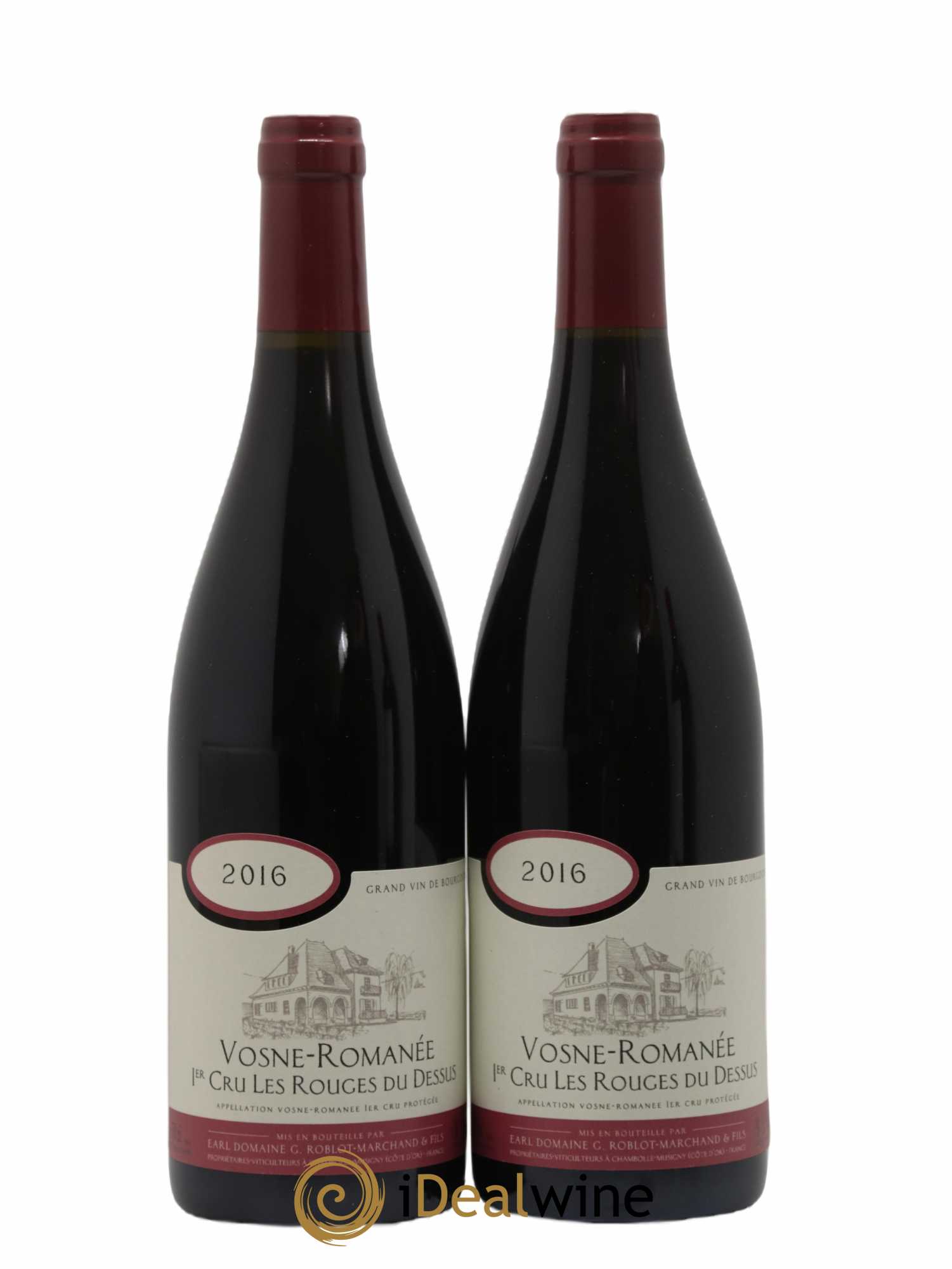 Vosne-Romanée 1er Cru Les Rouges Du Dessus Roblot Marchand 2016 - Lotto di 2 bottiglie - 0